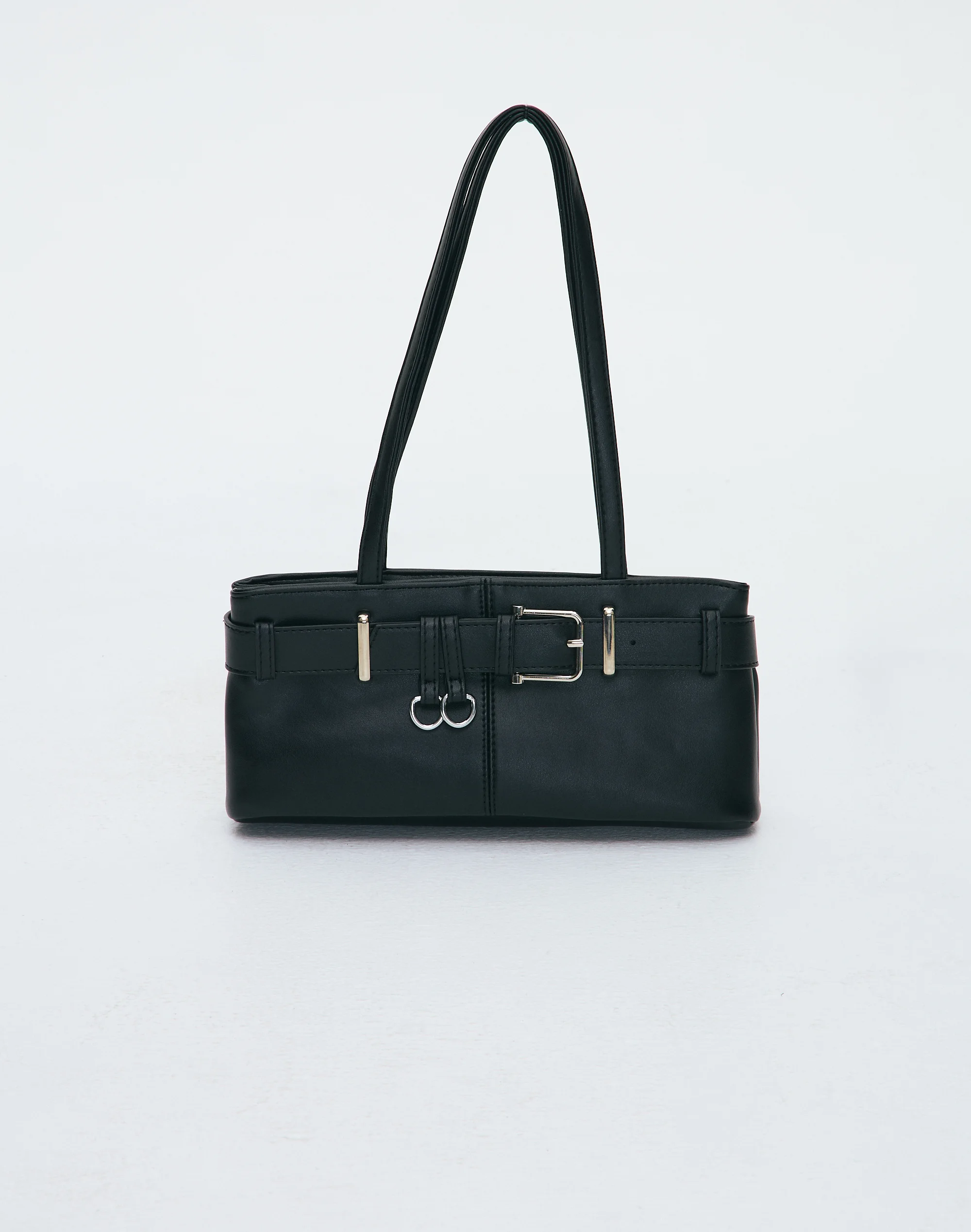 Buckle Shoulder Strap Bag Black