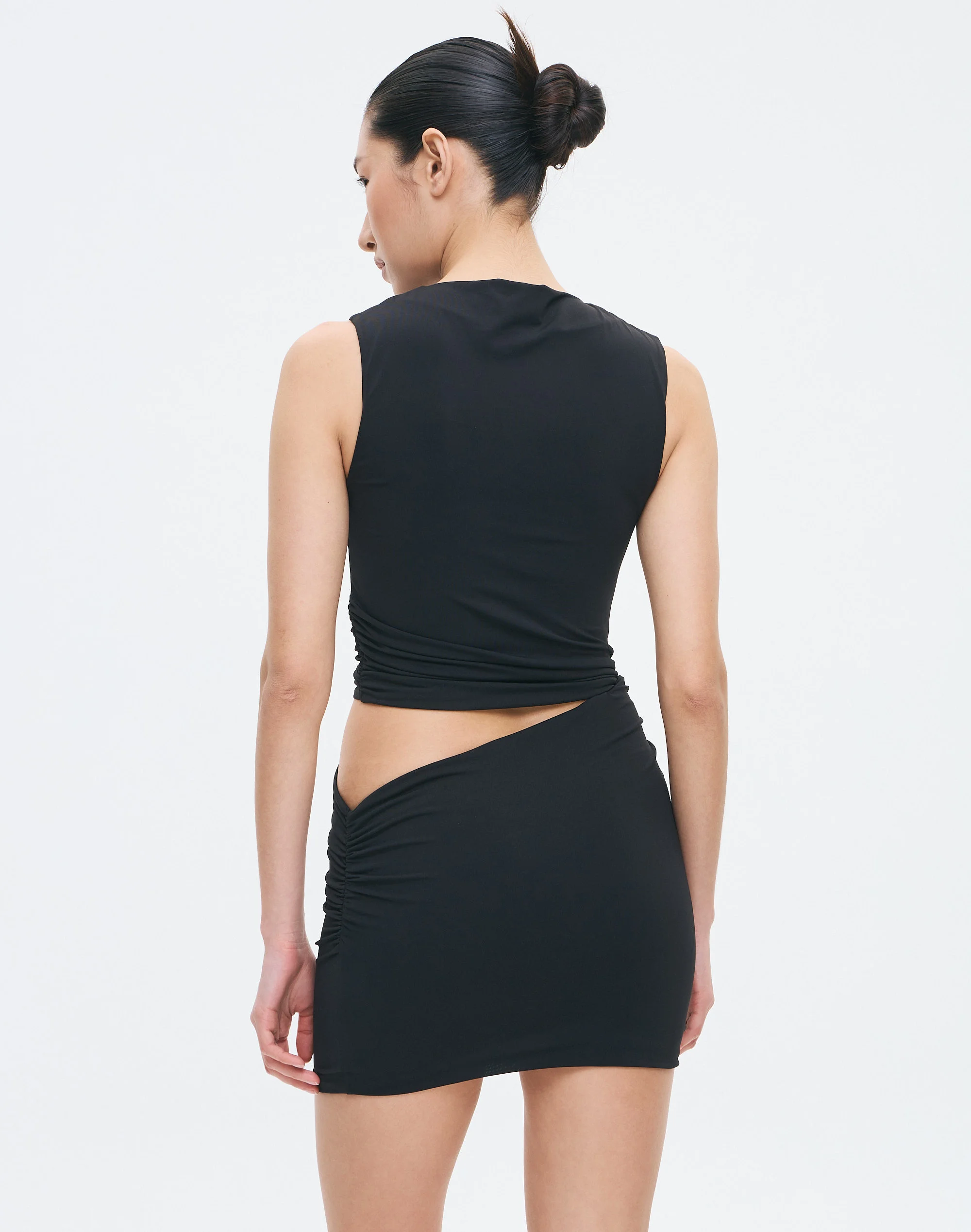 Cut Out Hardware Mini Dress Black