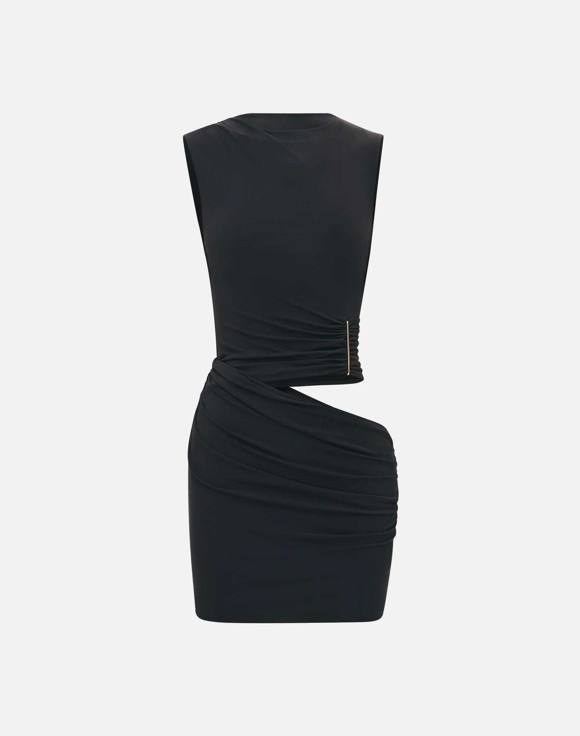 Cut Out Hardware Mini Dress Black
