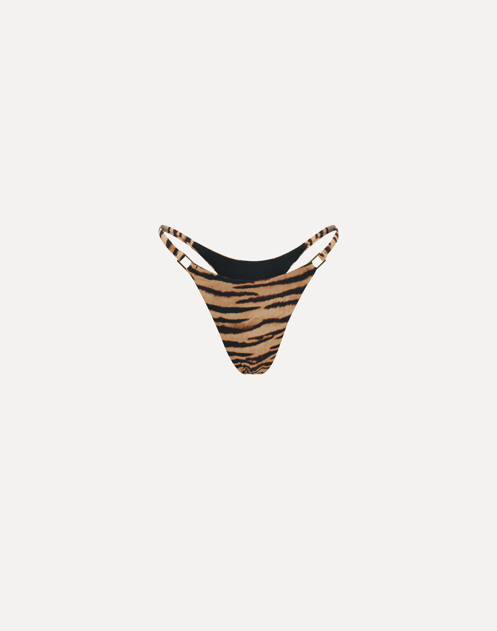 Print Hardware Thong Bikini Bottom Wild Tiger 7 Print Hardware Thong Bikini Bottom Wild Tiger
