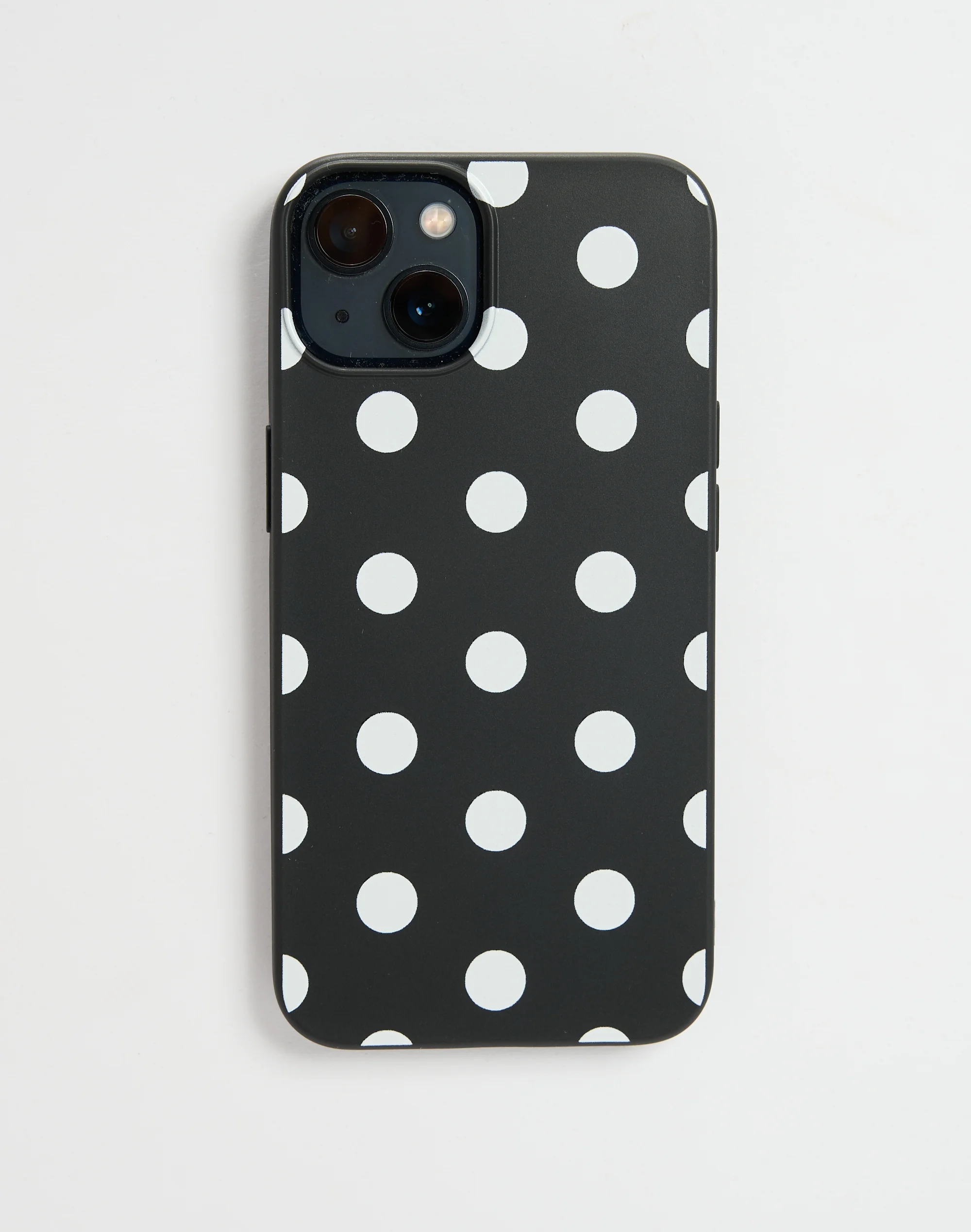 Print iPhone Case Black X White Polka Nw