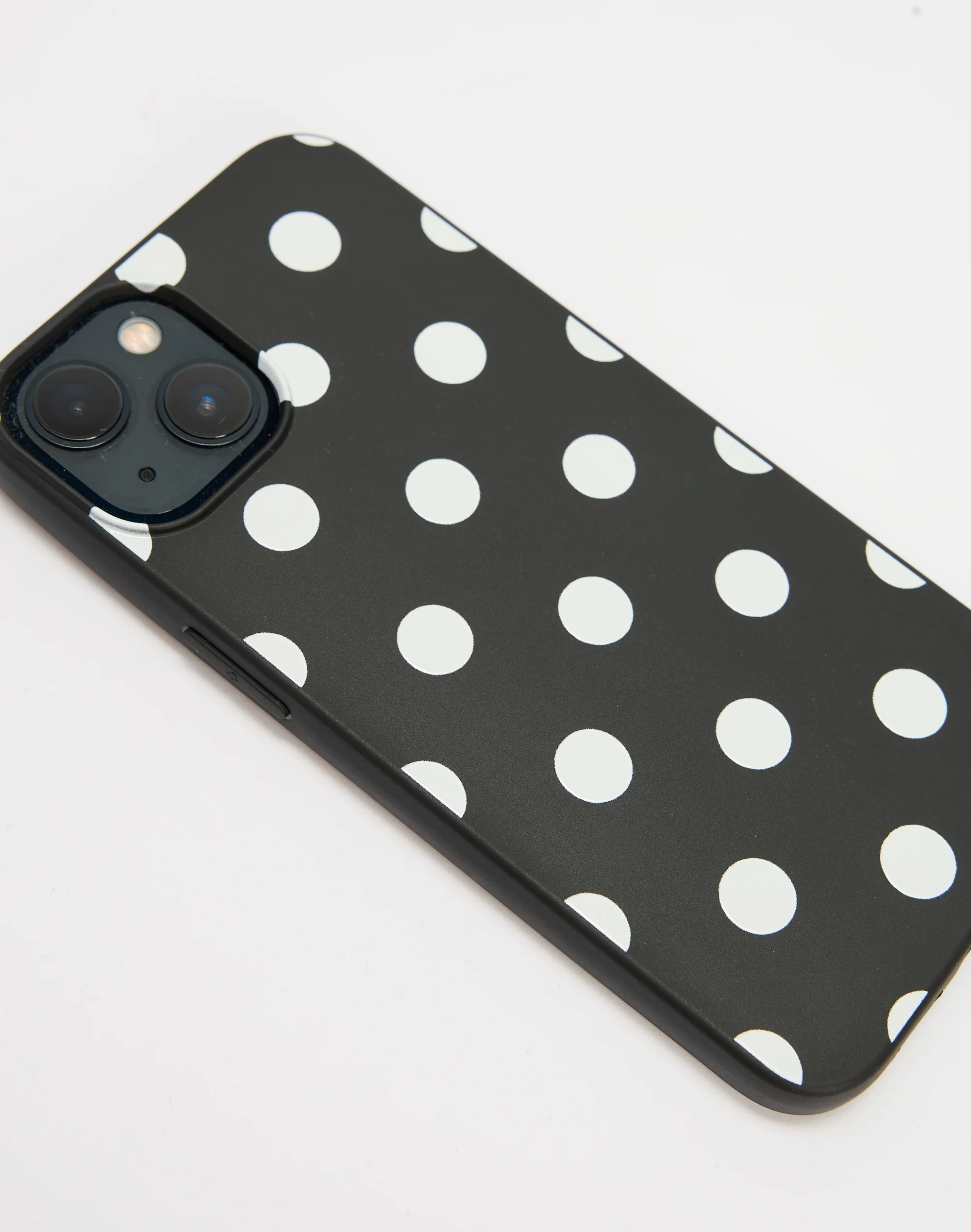 Print iPhone Case Black X White Polka Nw