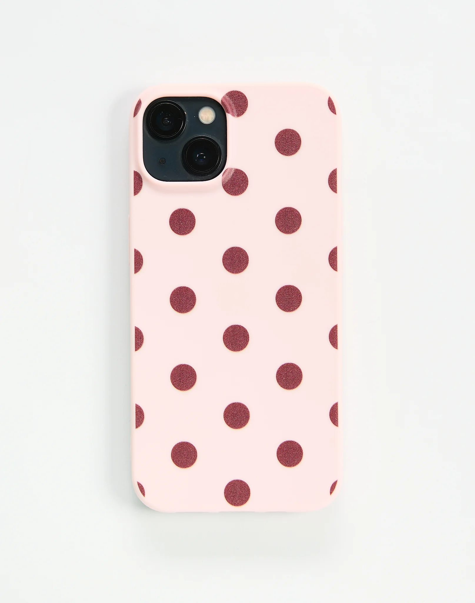 Print iPhone Case Pink X Cherry Polka