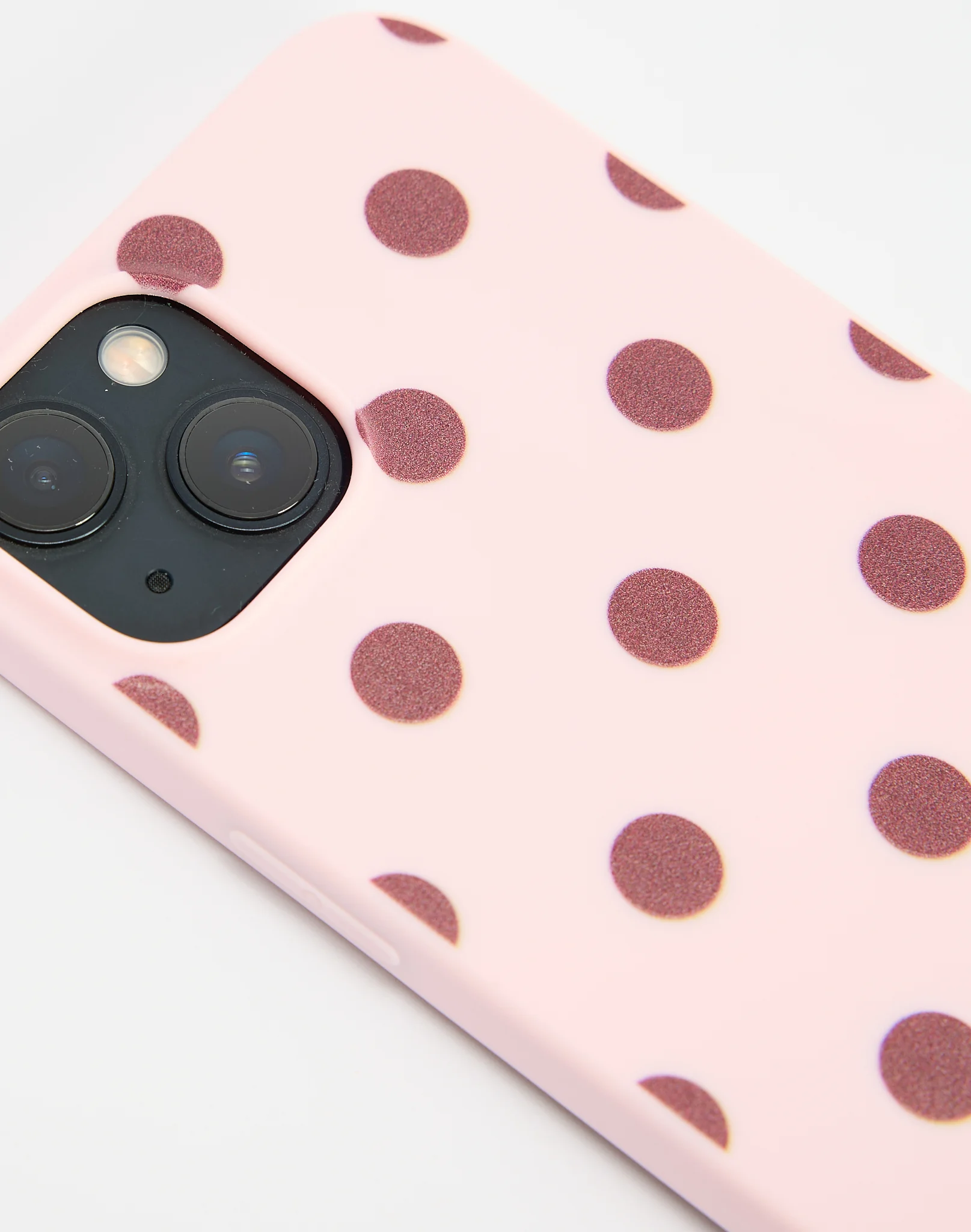 Print iPhone Case Pink X Cherry Polka