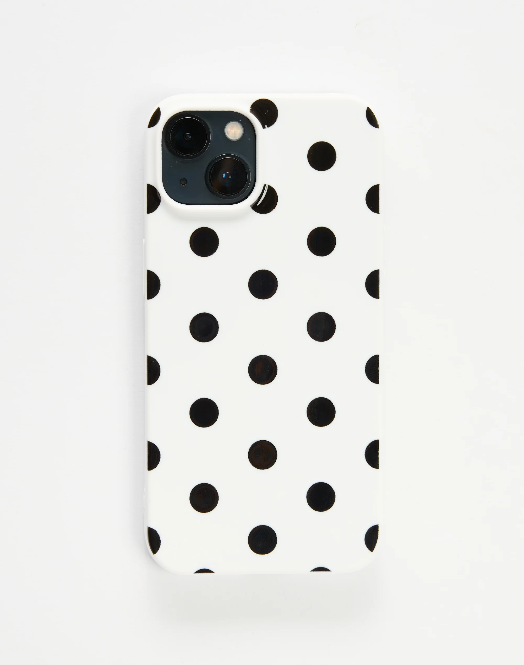 Print iPhone Case White X Black Polka Nw