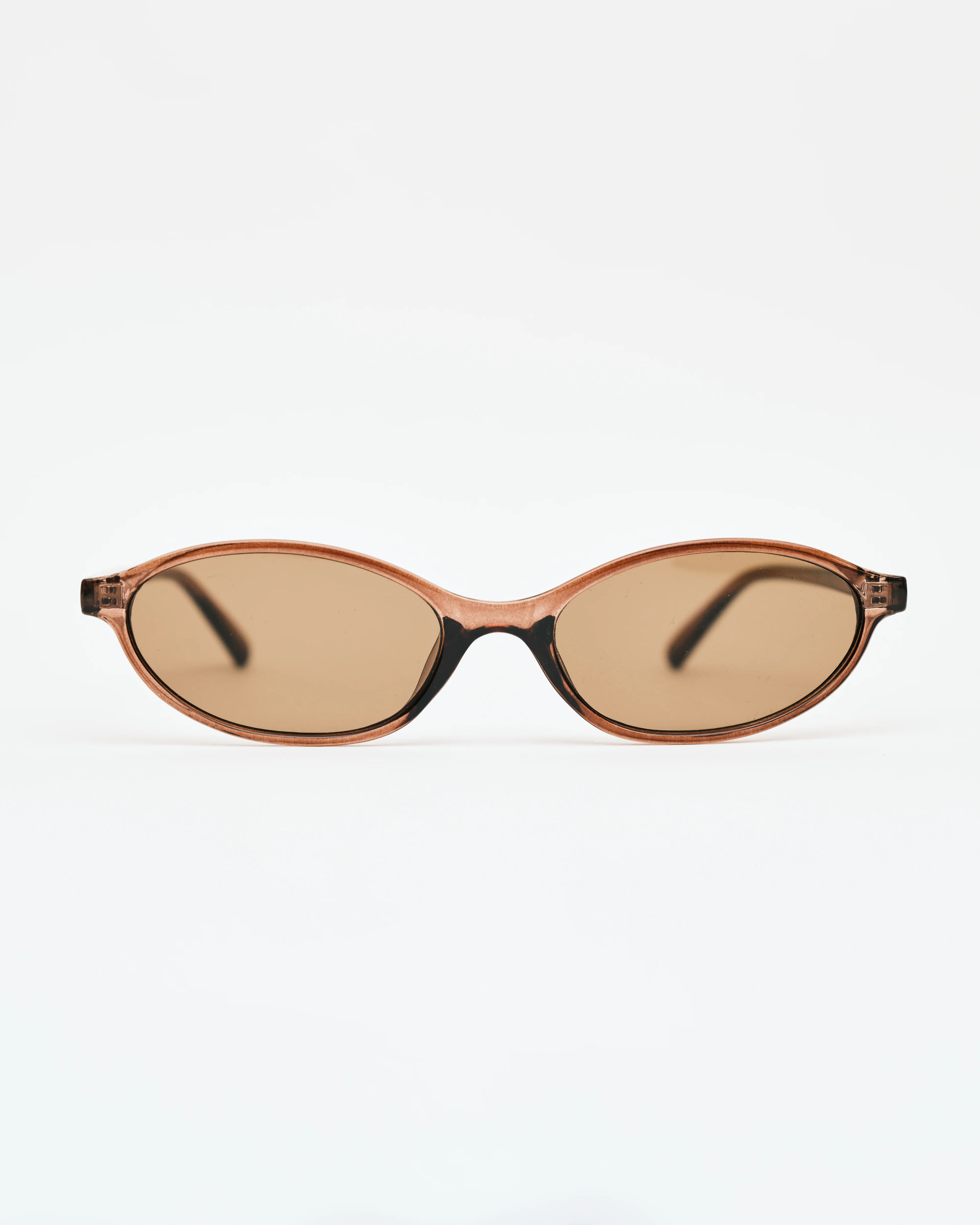 Thin Oval Sunglasses Oval Sunglasses in Brown