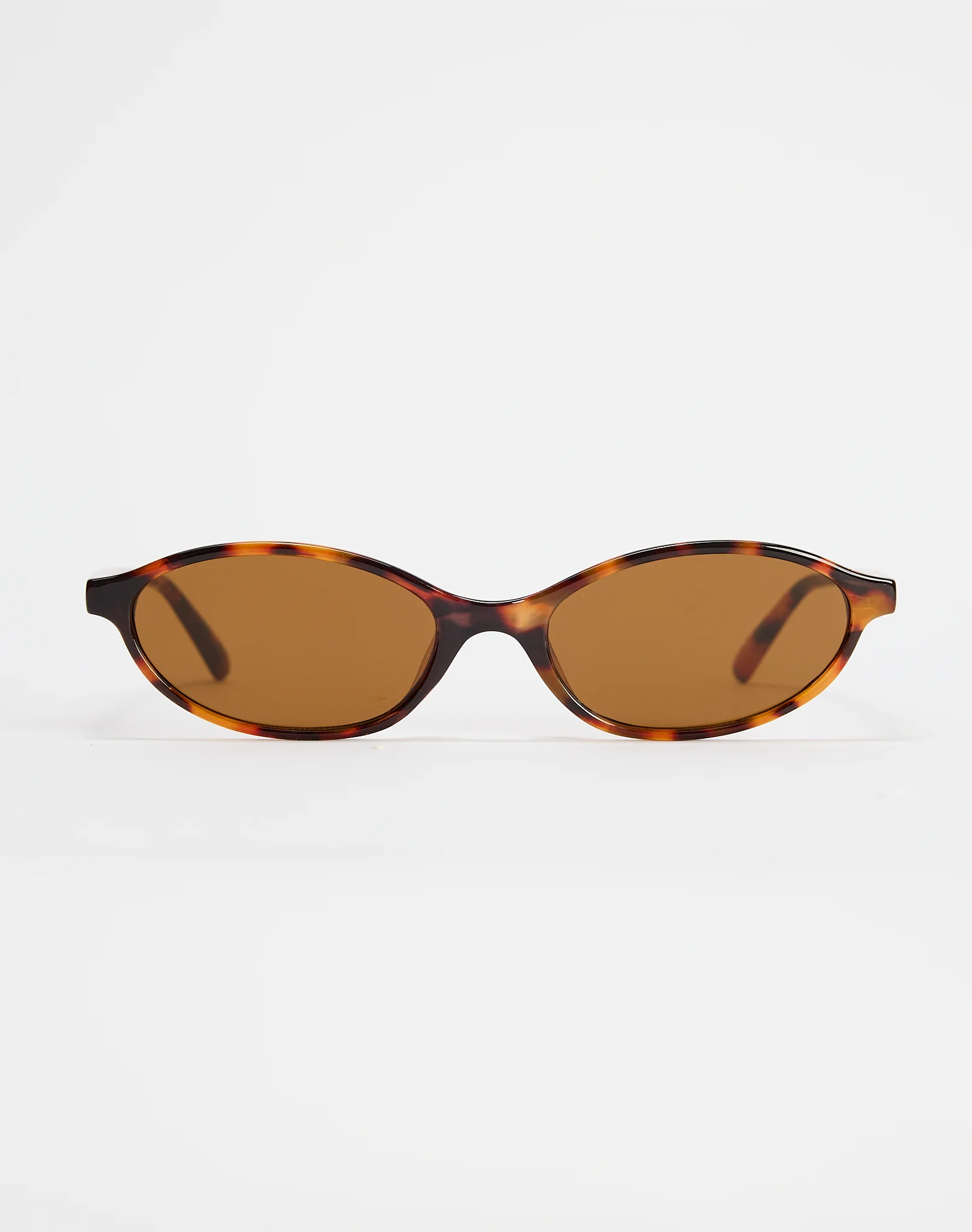 Thin Oval Sunglasses Oval Sunglasses in Tort