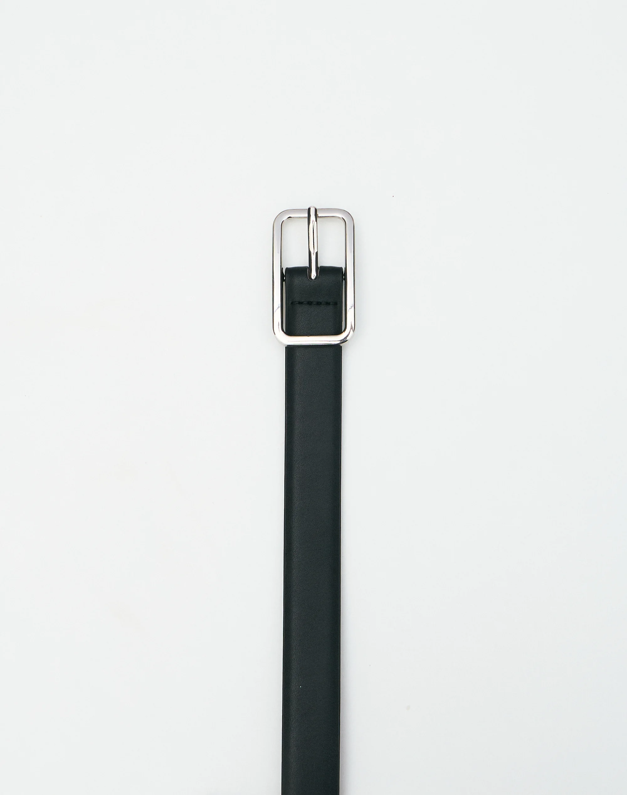Classic Thin Belt Belt in Black X Silver