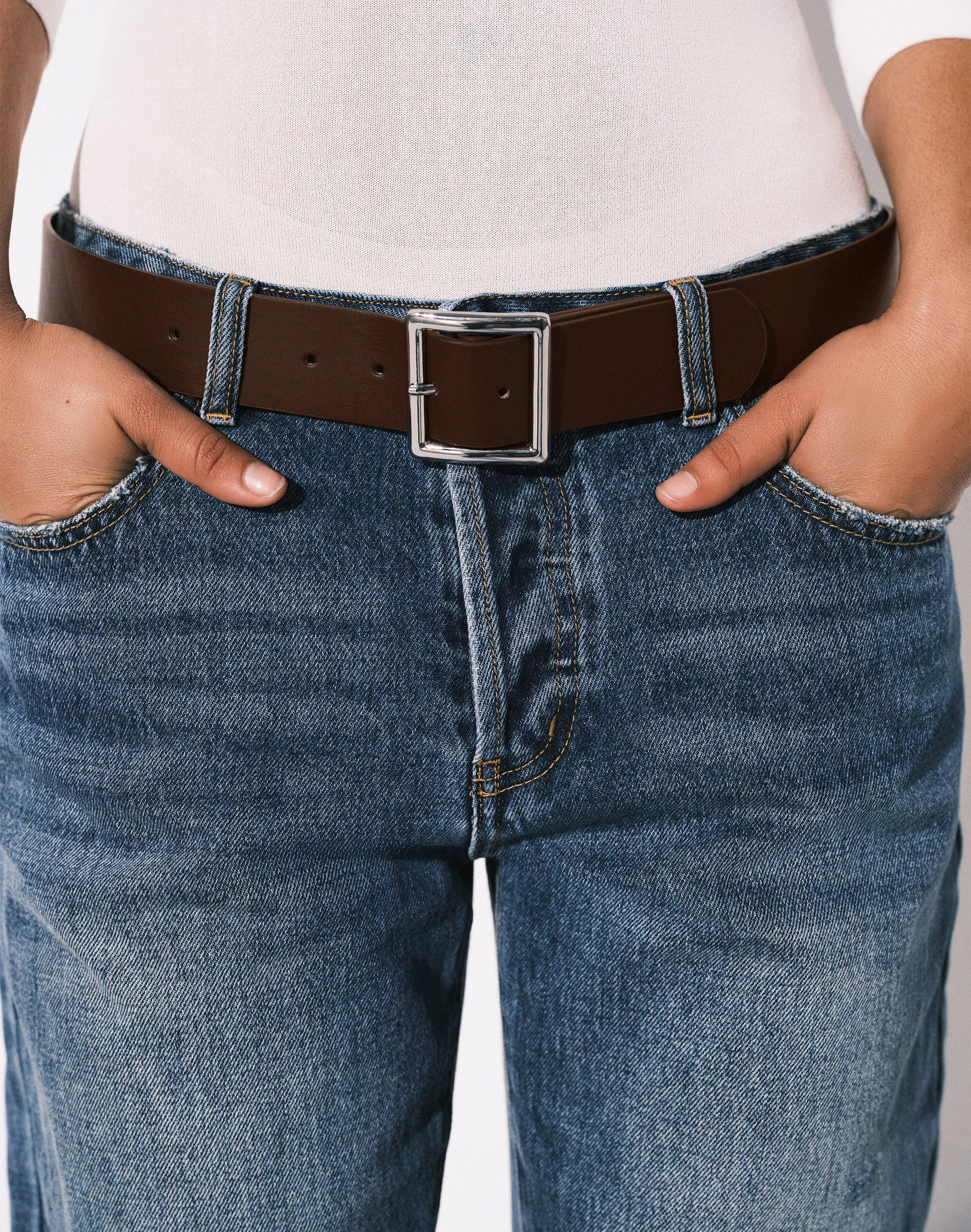 Natasha Oakley Belt Brown X Silver