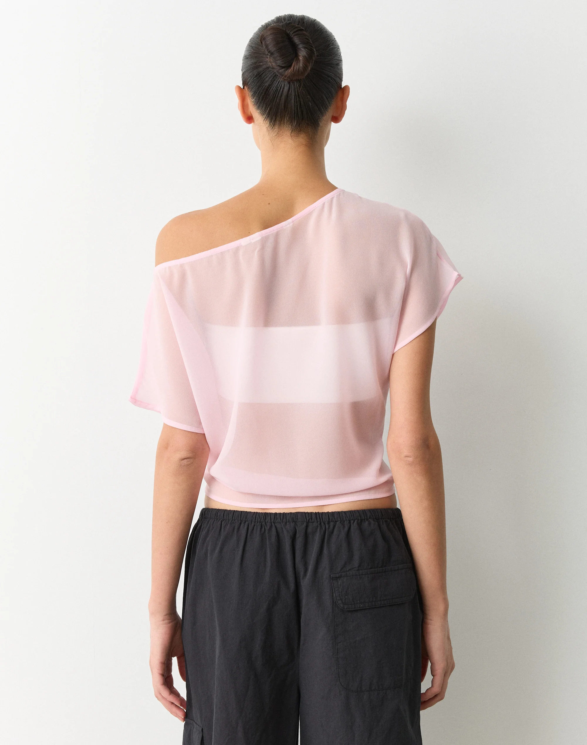 Chiffon Sheer Off Shoulder Blouse Cosmo Kiss 4 Chiffon Sheer Off Shoulder Blouse Cosmo Kiss