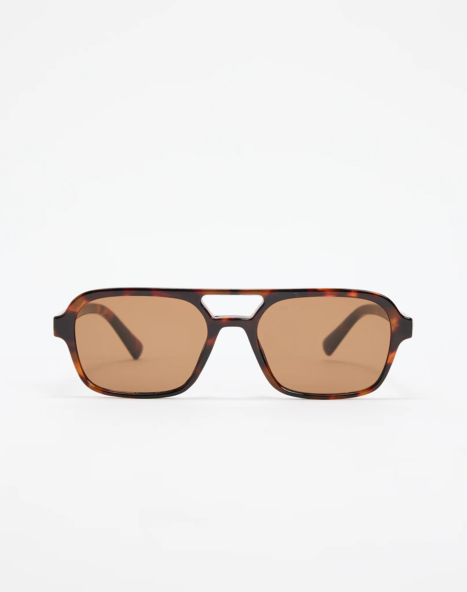 Aviator Frame Sunglasses Tort X Brown