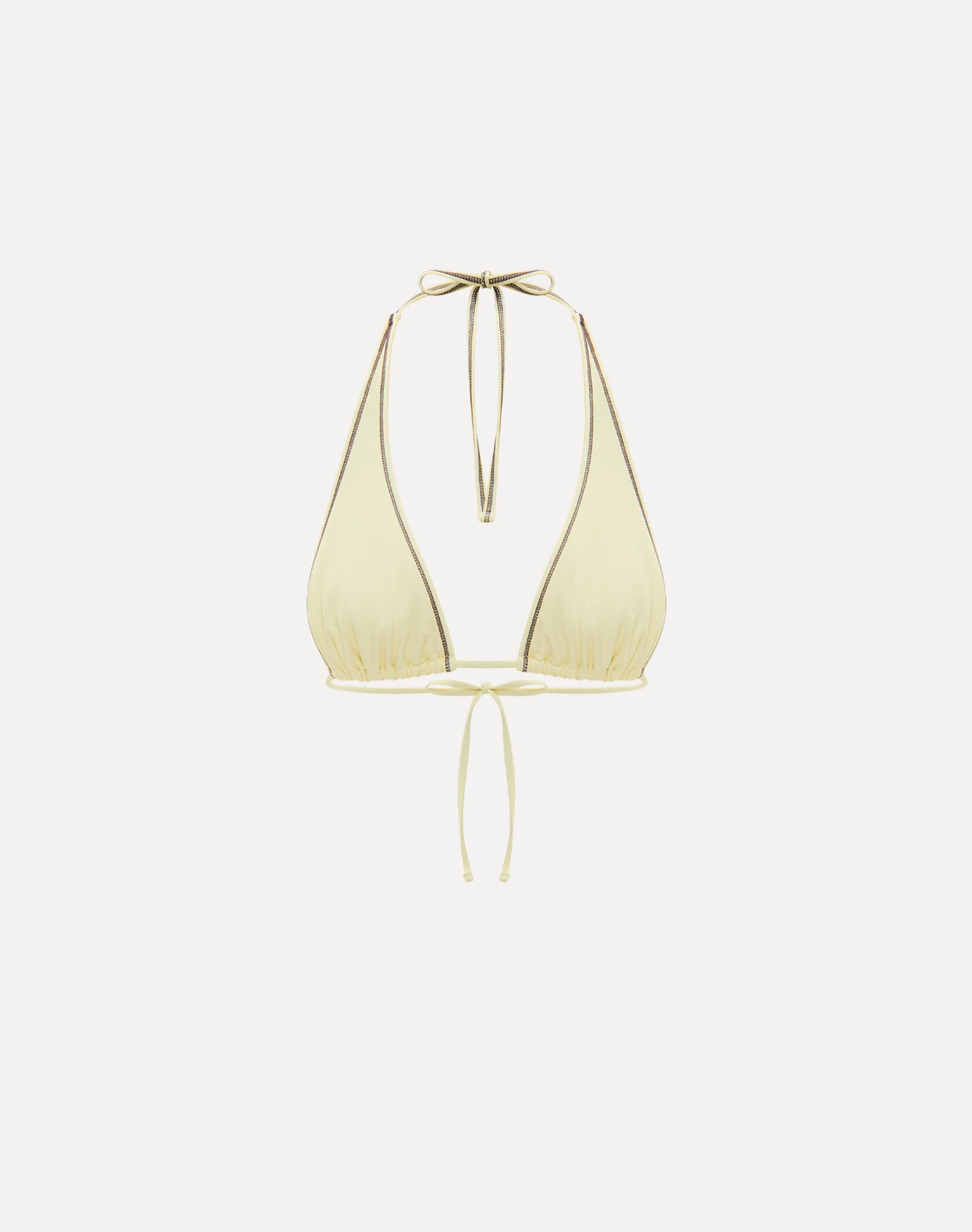 Contrast Stitch Wide Halter Bikini Top Daffodil X Earth 7 Contrast Stitch Wide Halter Bikini Top Daffodil X Earth