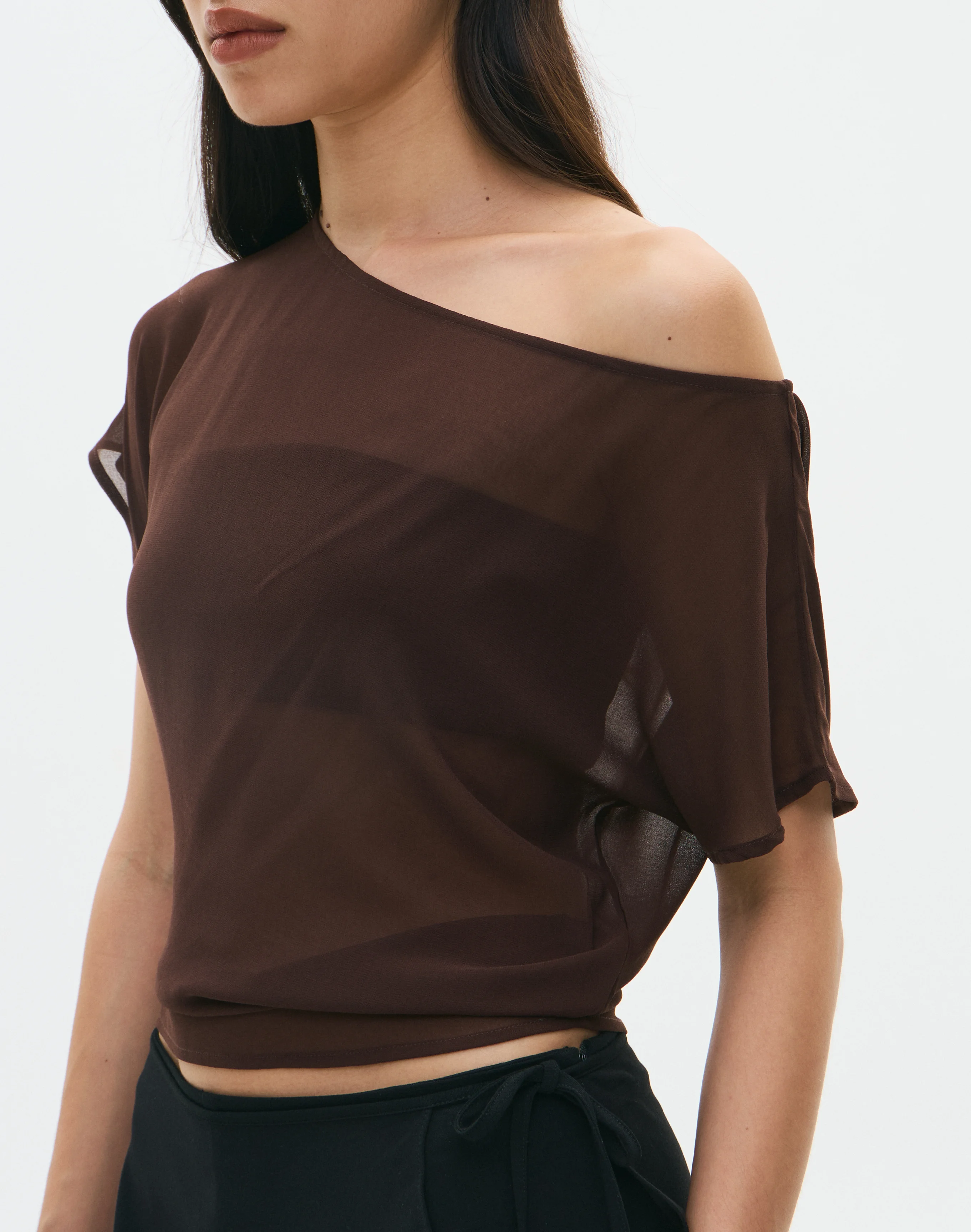 Chiffon Sheer Off Shoulder Blouse Fudge Fantasy 5 Chiffon Sheer Off Shoulder Blouse Fudge Fantasy