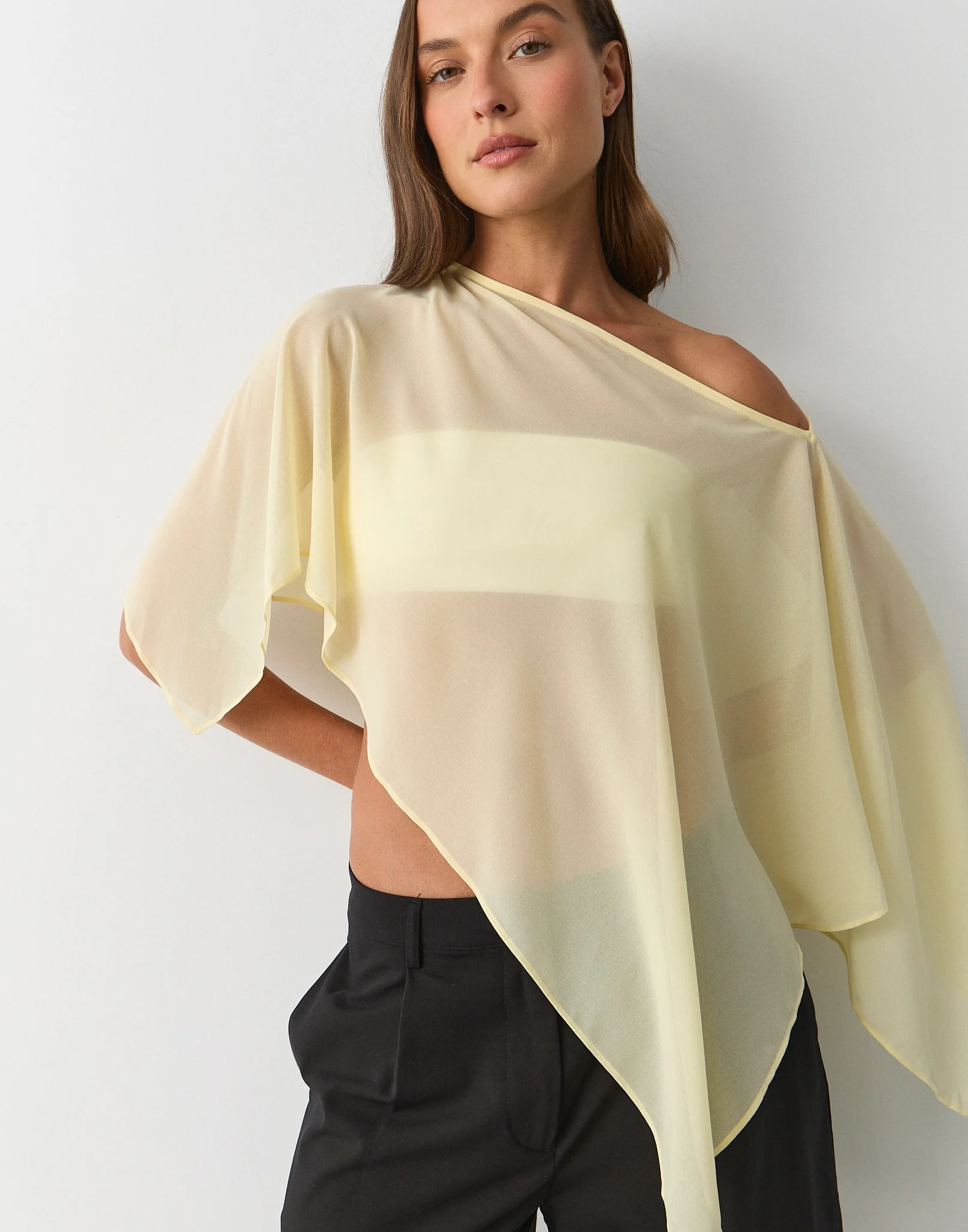 Chiffon Poncho Daffodil Dream