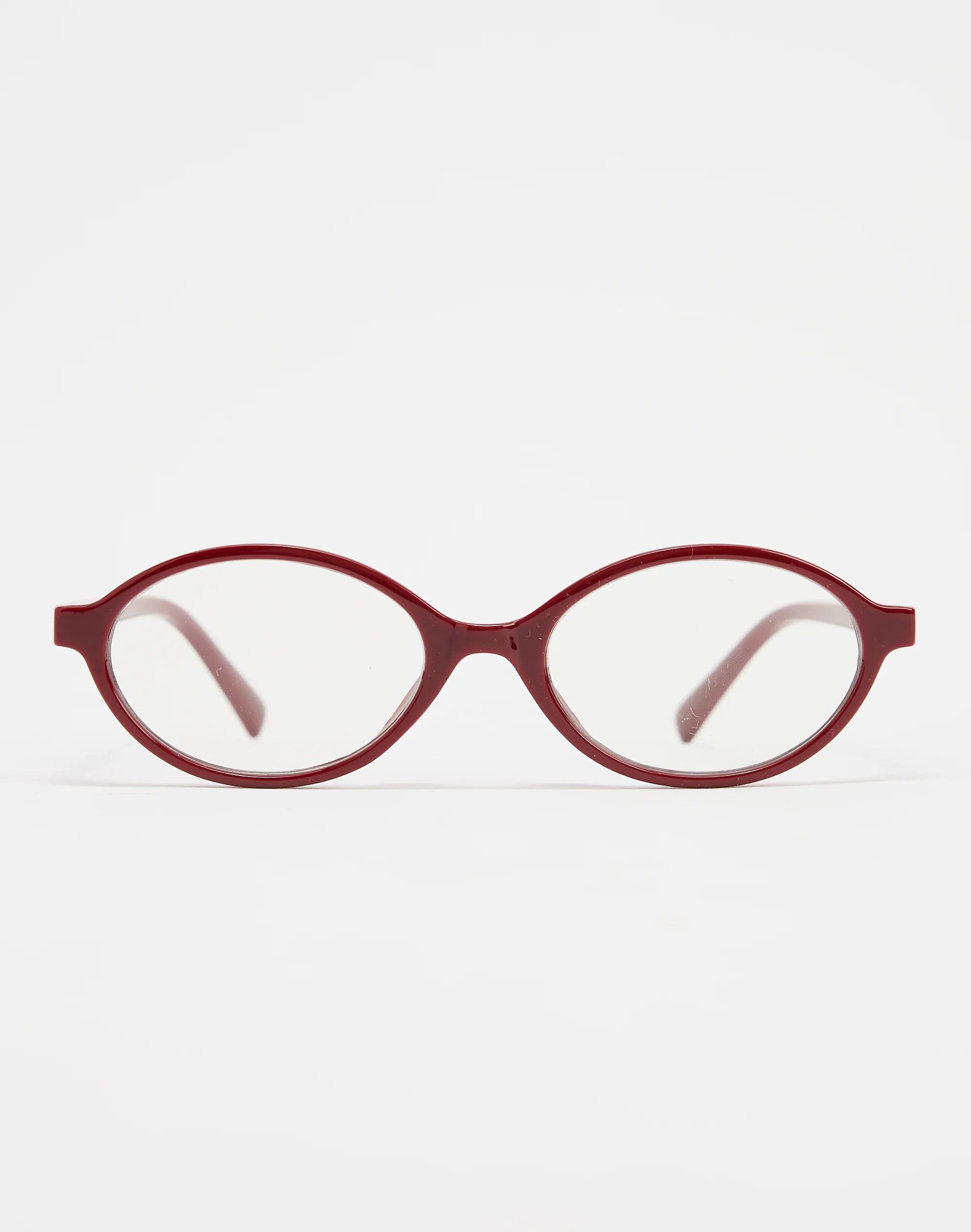 Round Frame Blue Light Glasses Solid Cherry X Blue Light