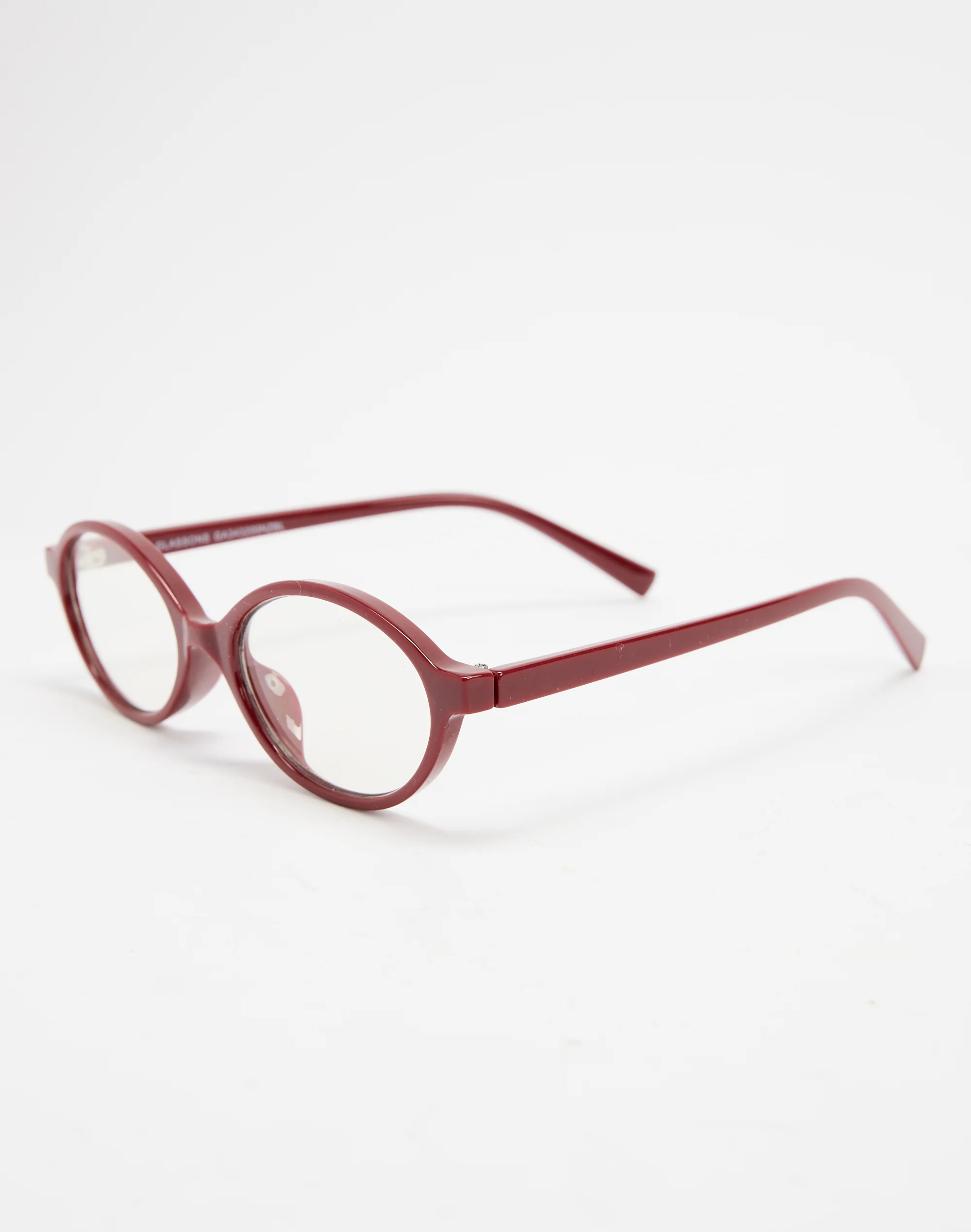 Round Frame Blue Light Glasses Solid Cherry X Blue Light