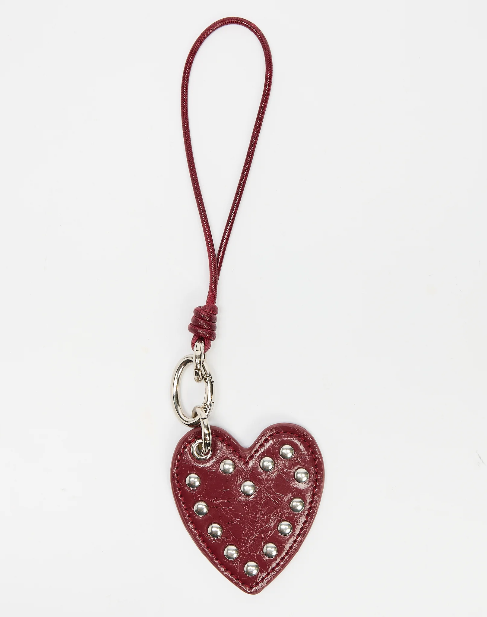 Heart Bag Charm Cherry