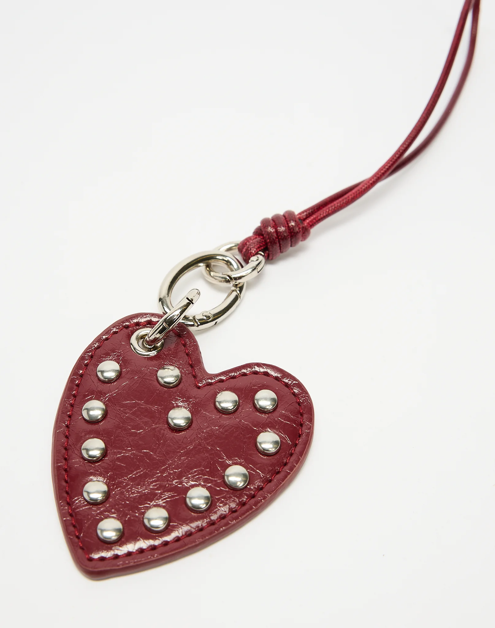 Heart Bag Charm Cherry