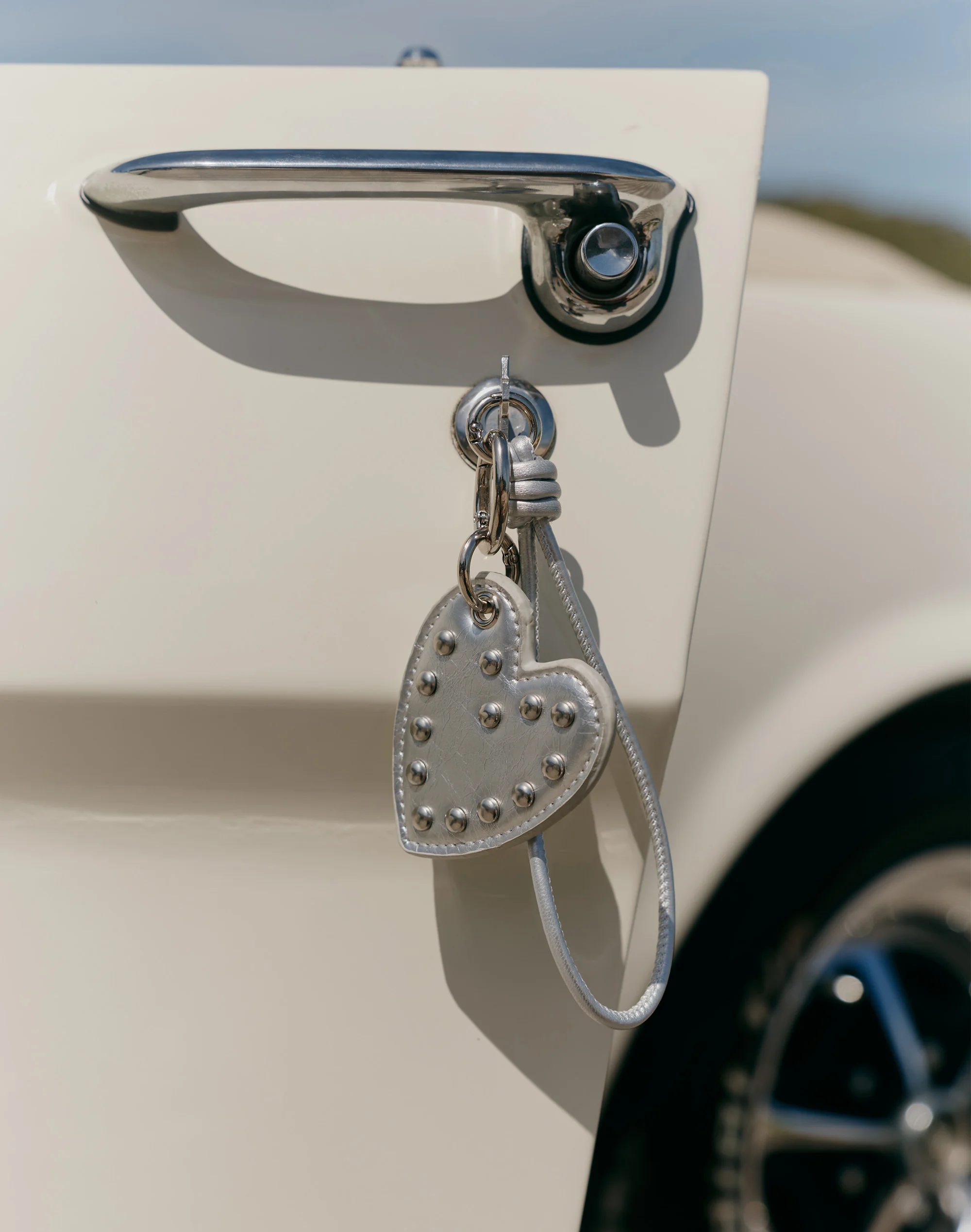 Heart Bag Charm Silver