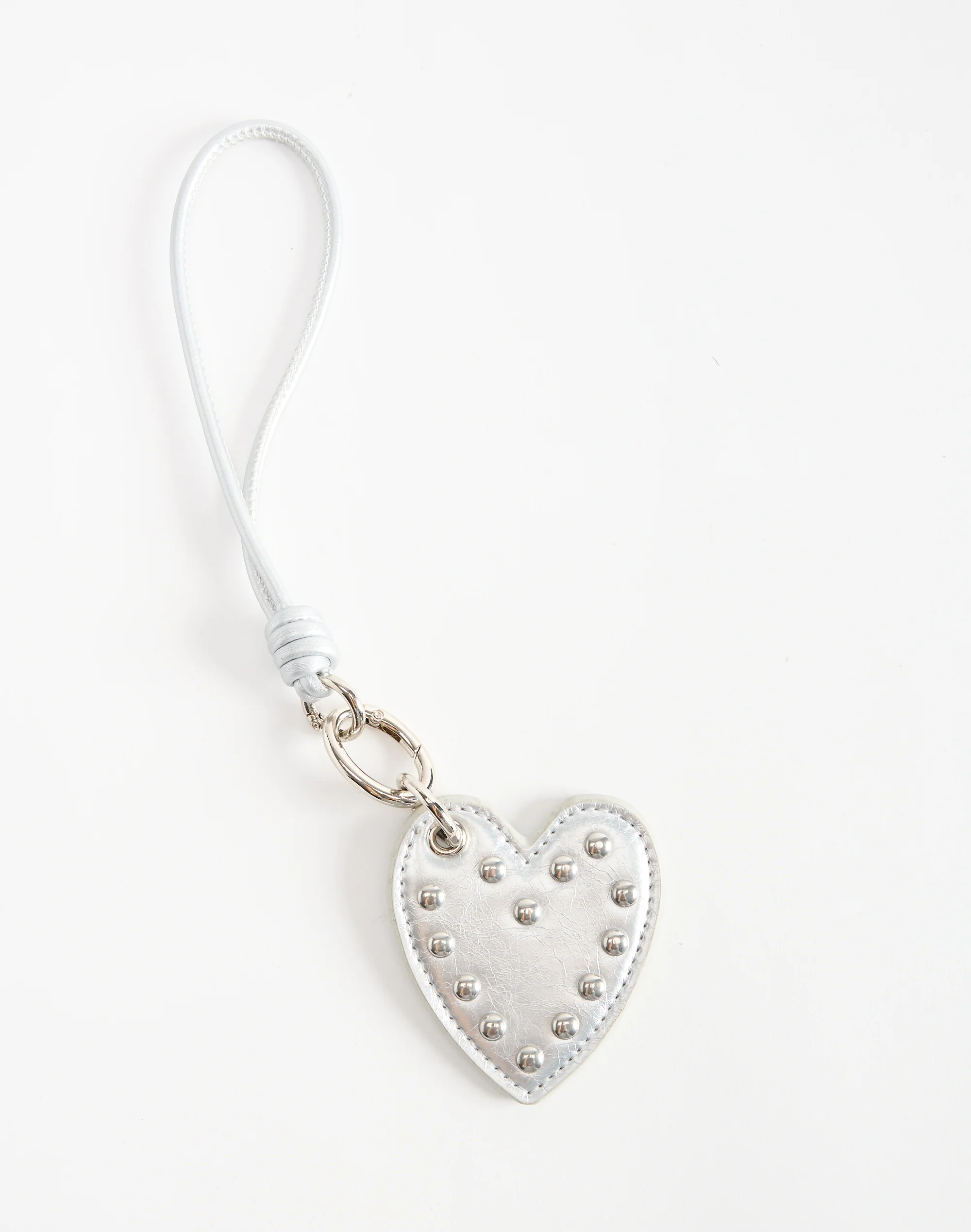 Heart Bag Charm Silver