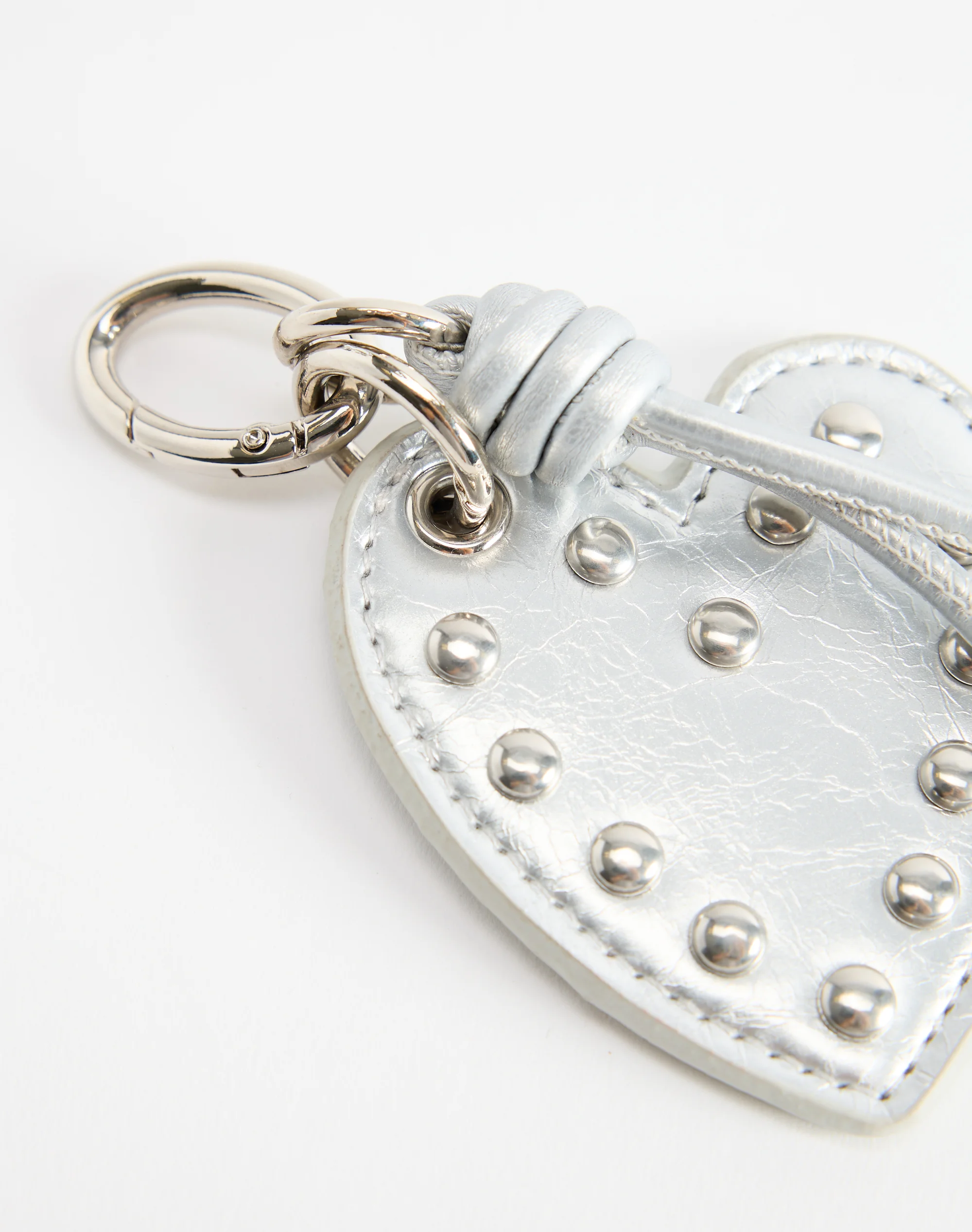 Heart Bag Charm Silver