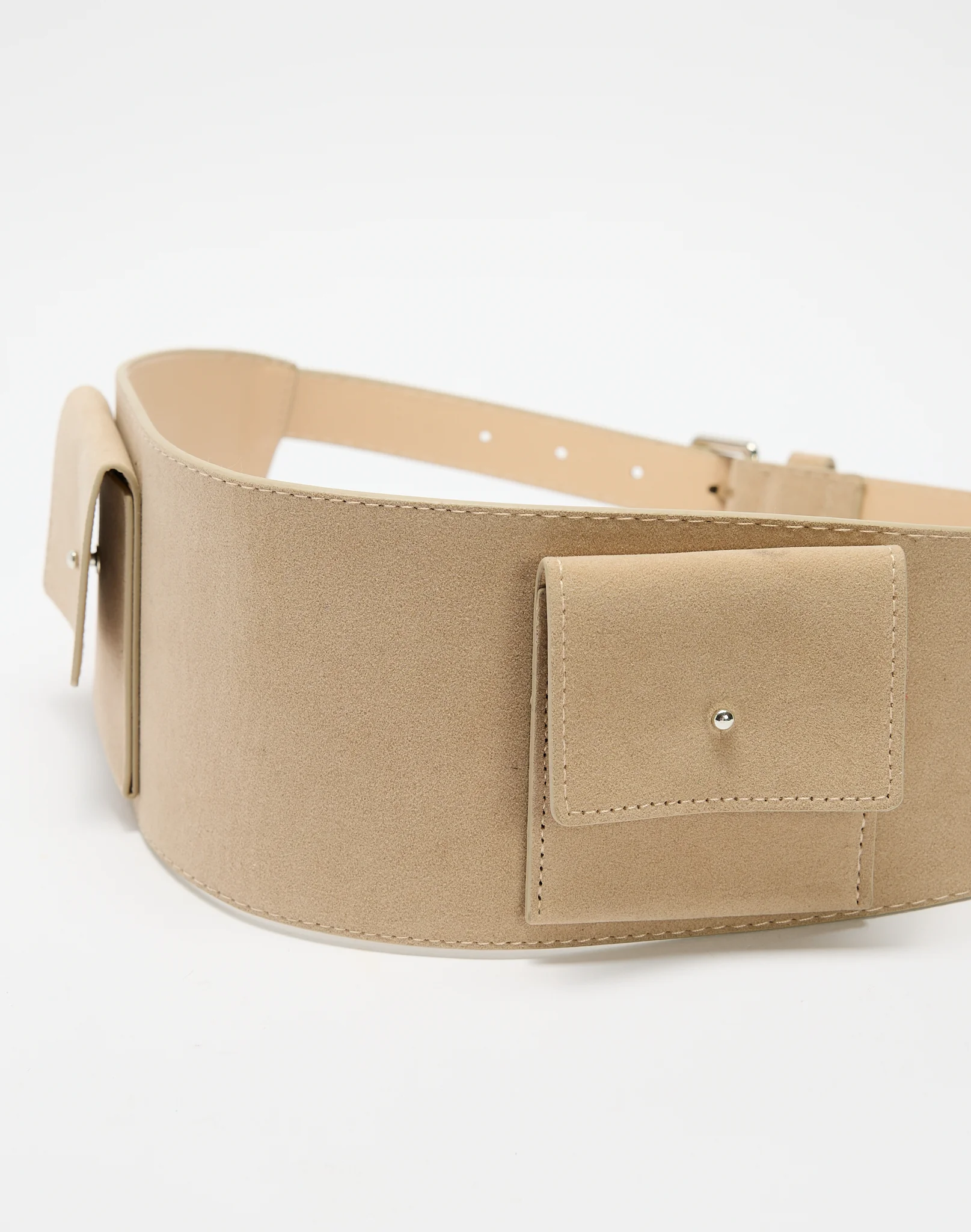 Faux Suede Utility Belt Beige 3 Faux Suede Utility Belt Beige