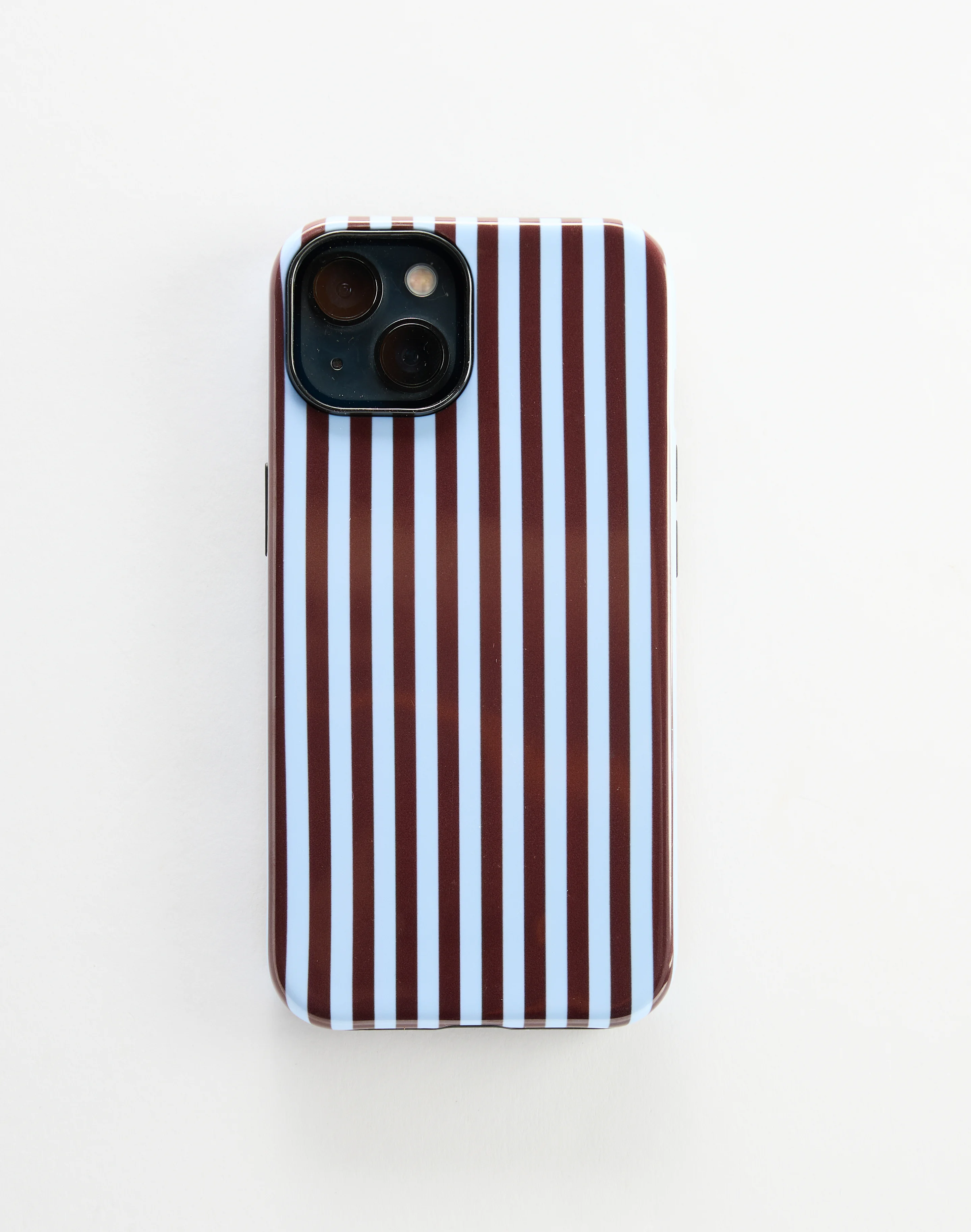 Stripe iPhone Case Blue X Brown