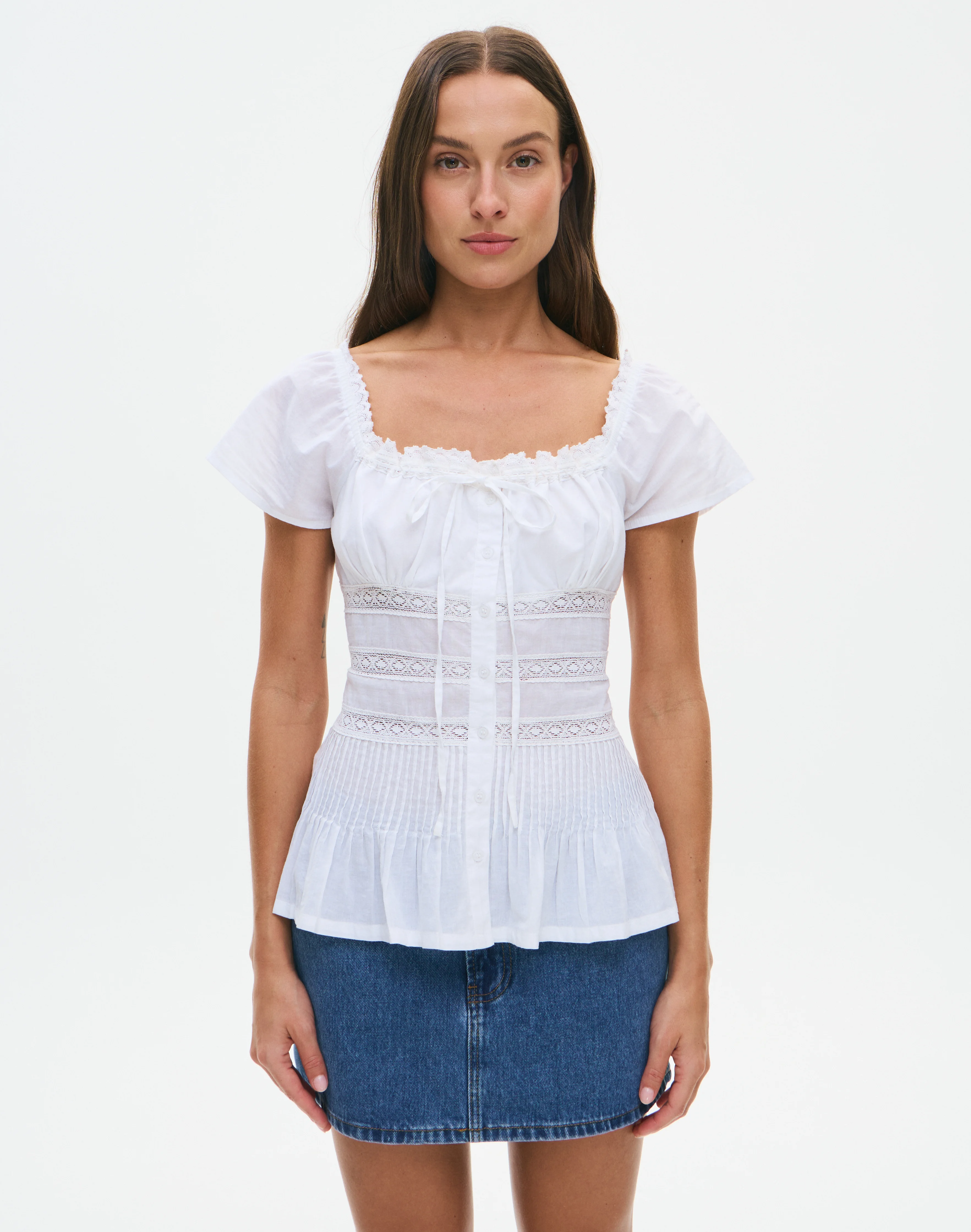 Cotton Lace Blouse White