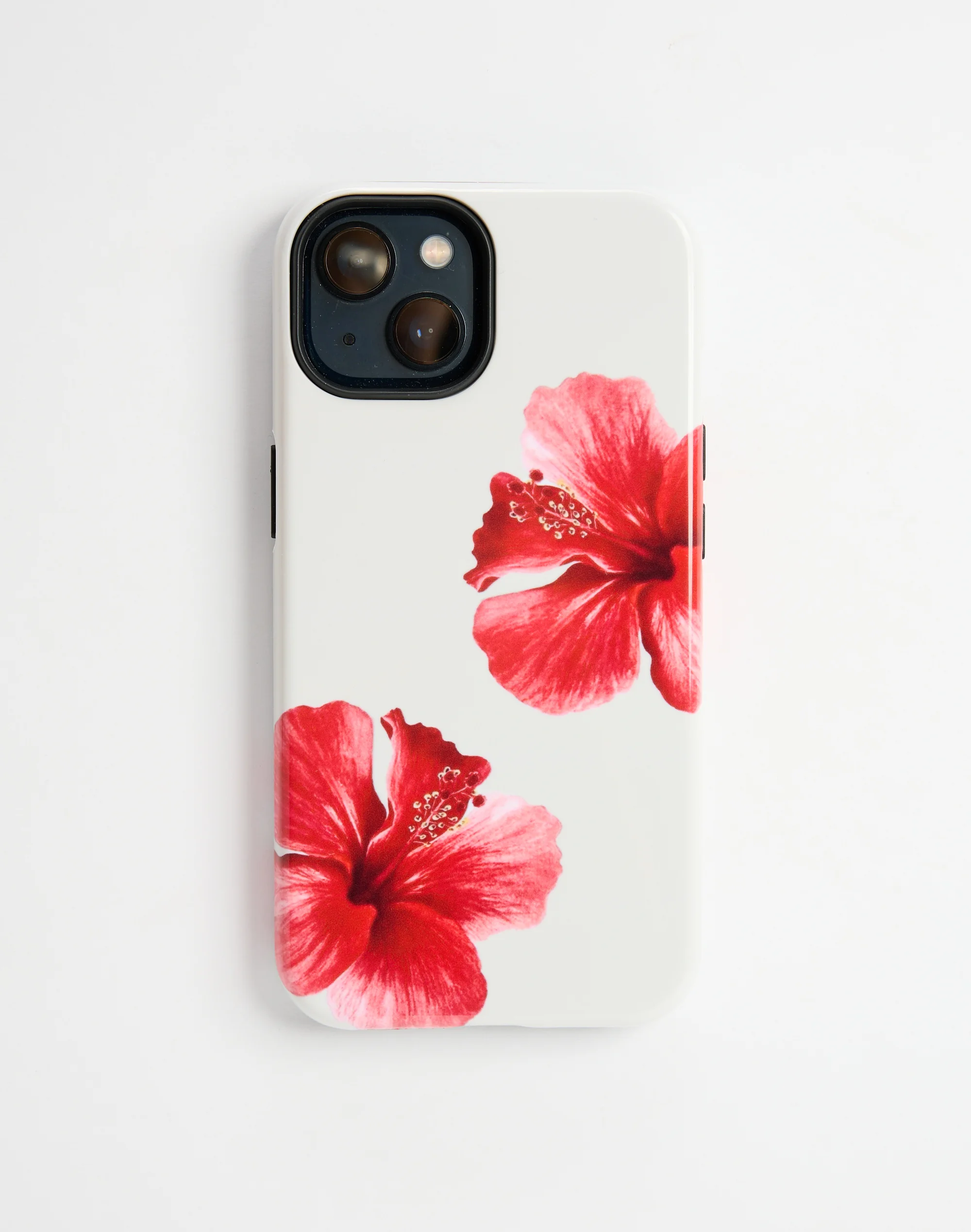 Print iPhone Case White X Red
