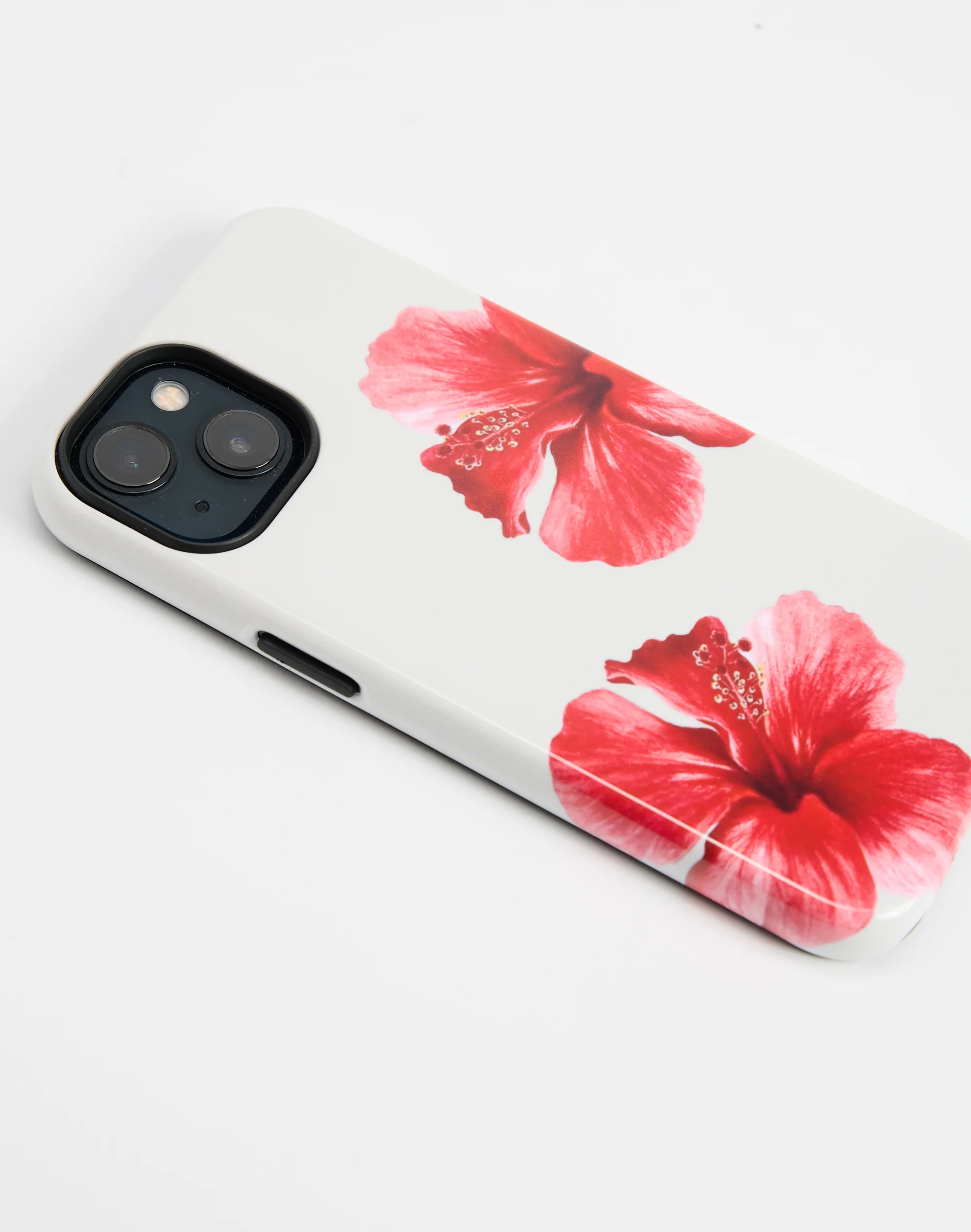 Print iPhone Case White X Red