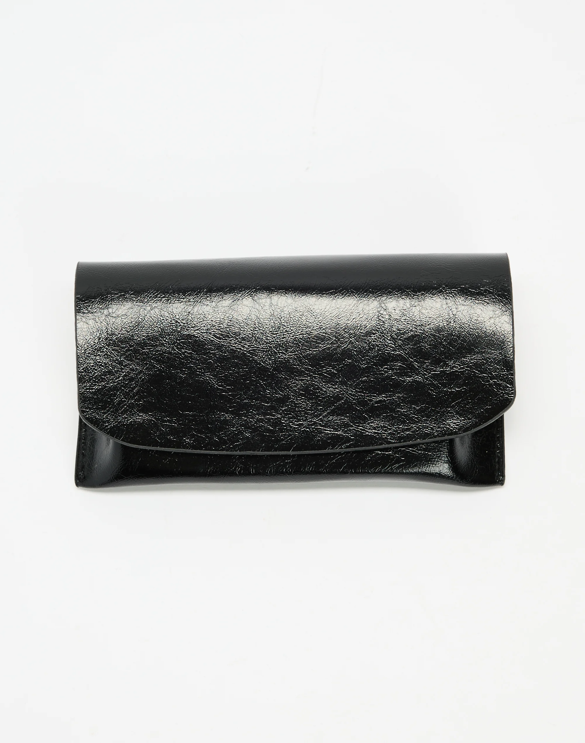 Faux Leather Sunglasses Case Black