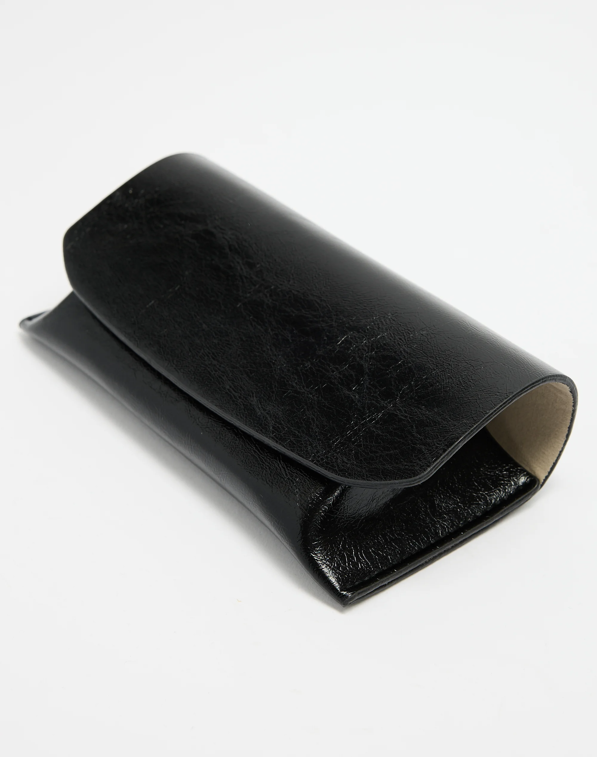 Faux Leather Sunglasses Case Black