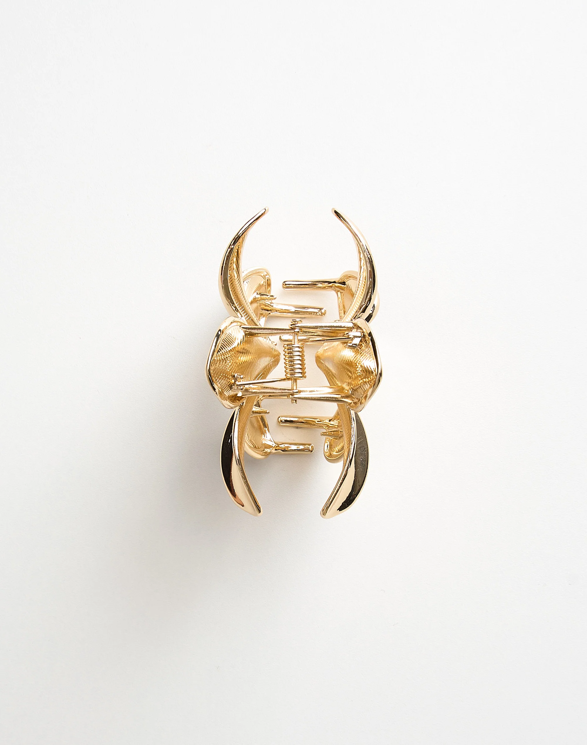 Metallic Flower Claw Clip Gold