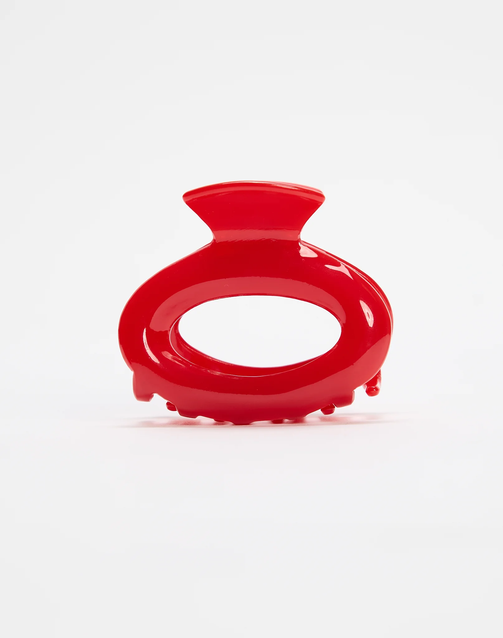 Oval Claw Clip Red