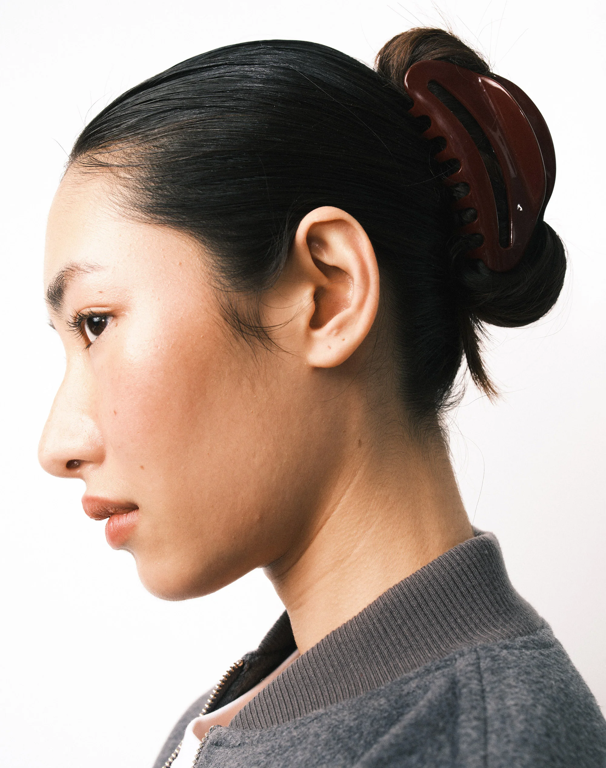 Curved Claw Clip Cherry