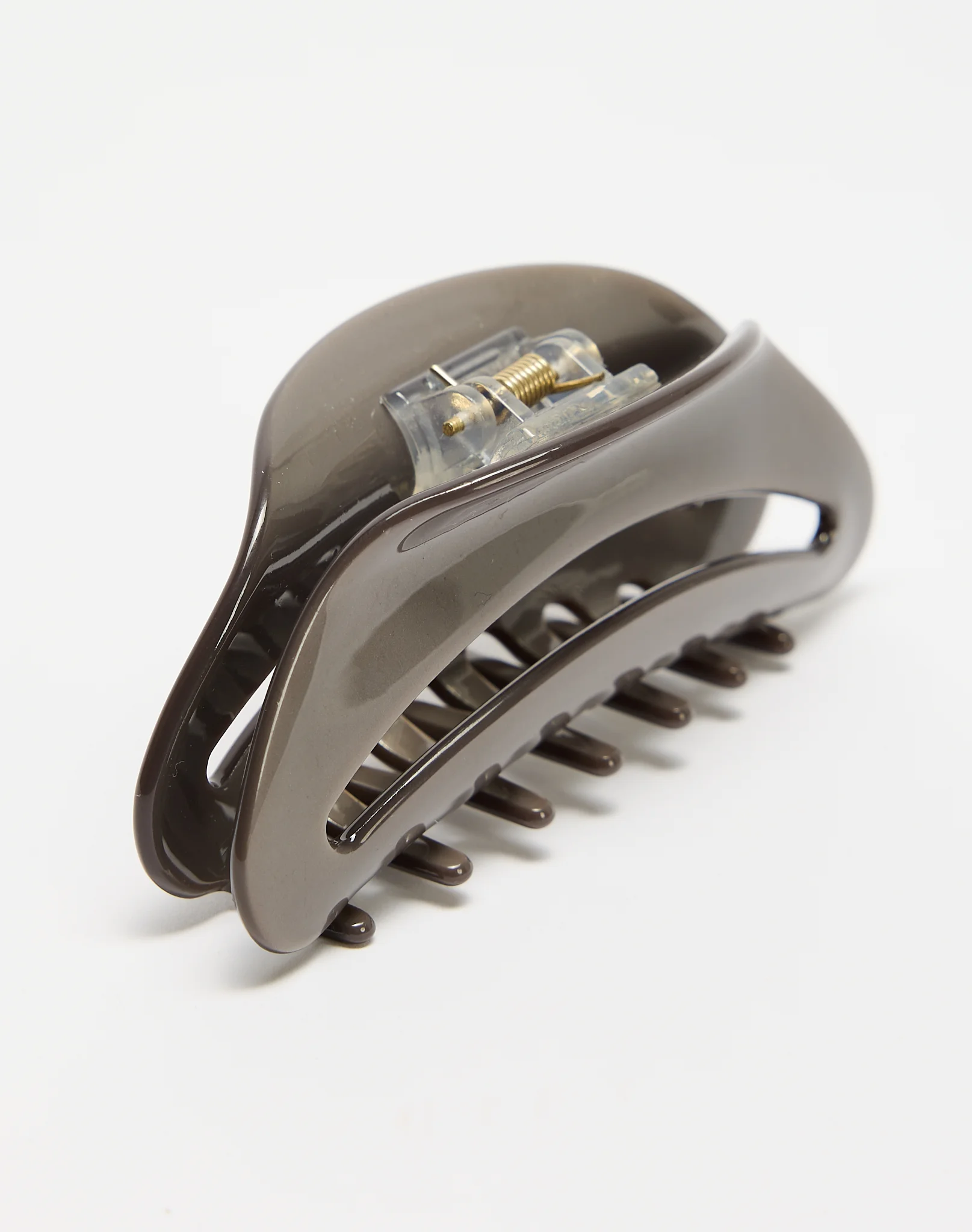 Curved Claw Clip Iridescent Grey
