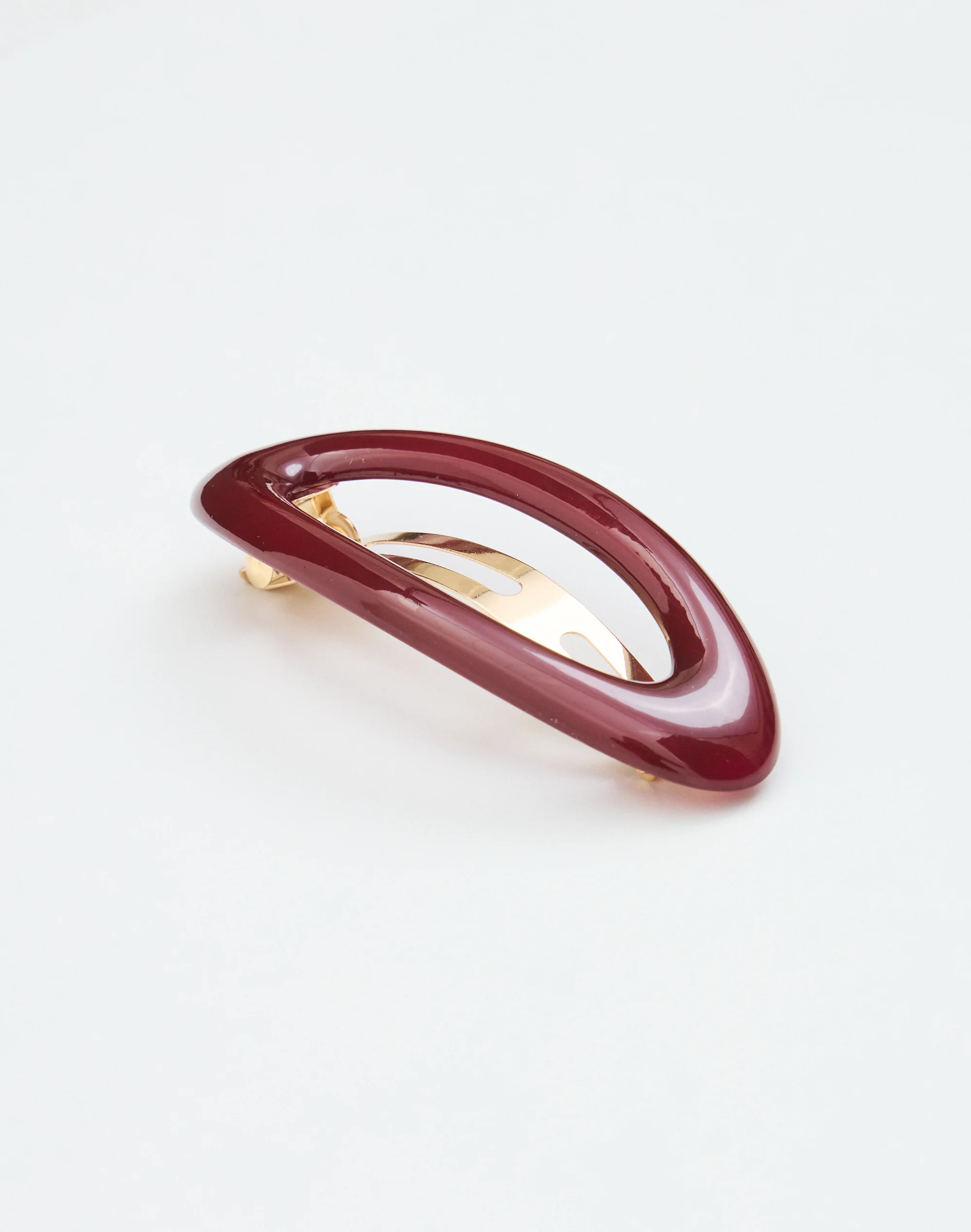 Classic Hair Barrette Cherry