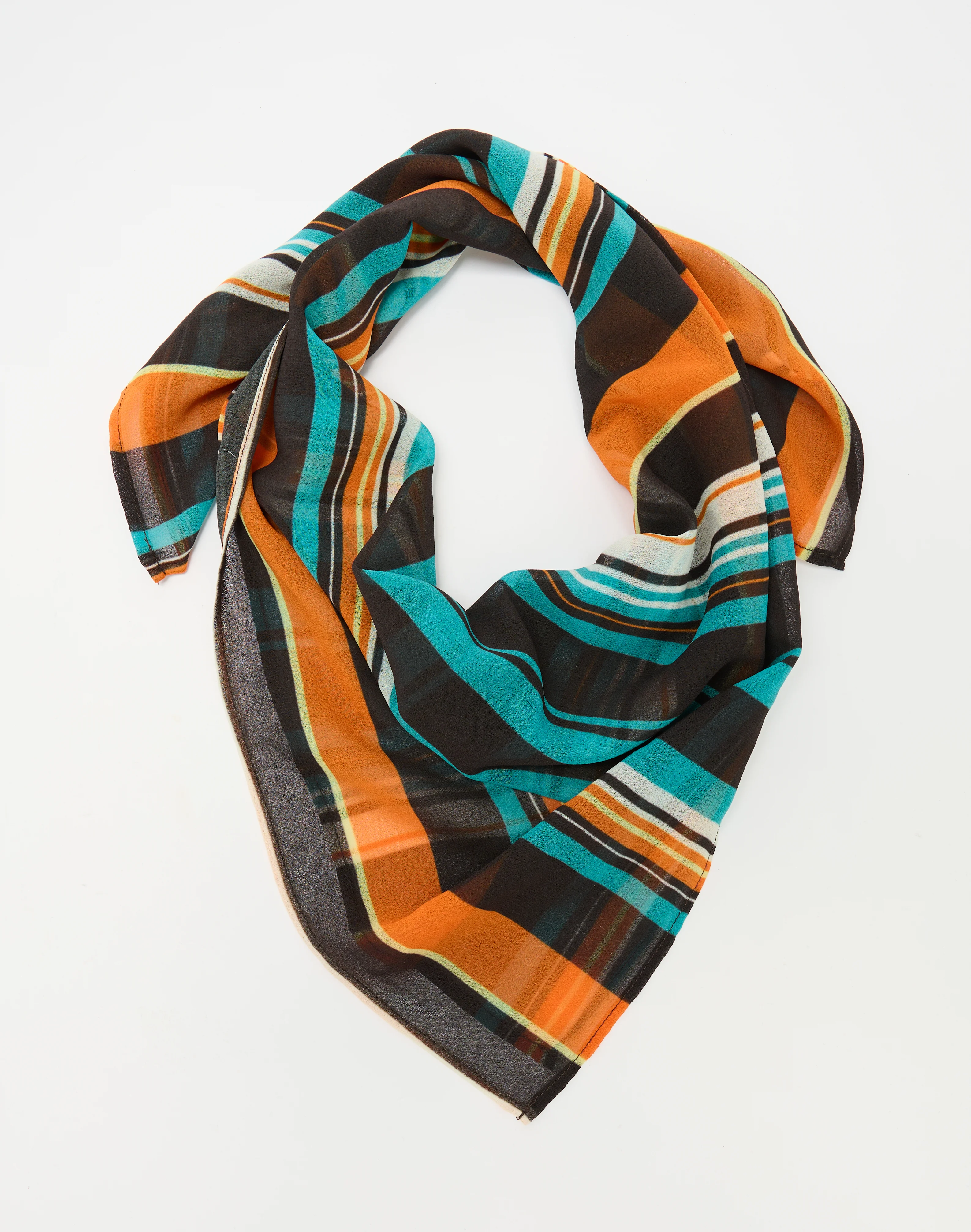 Chiffon Head Scarf Vela Stripe