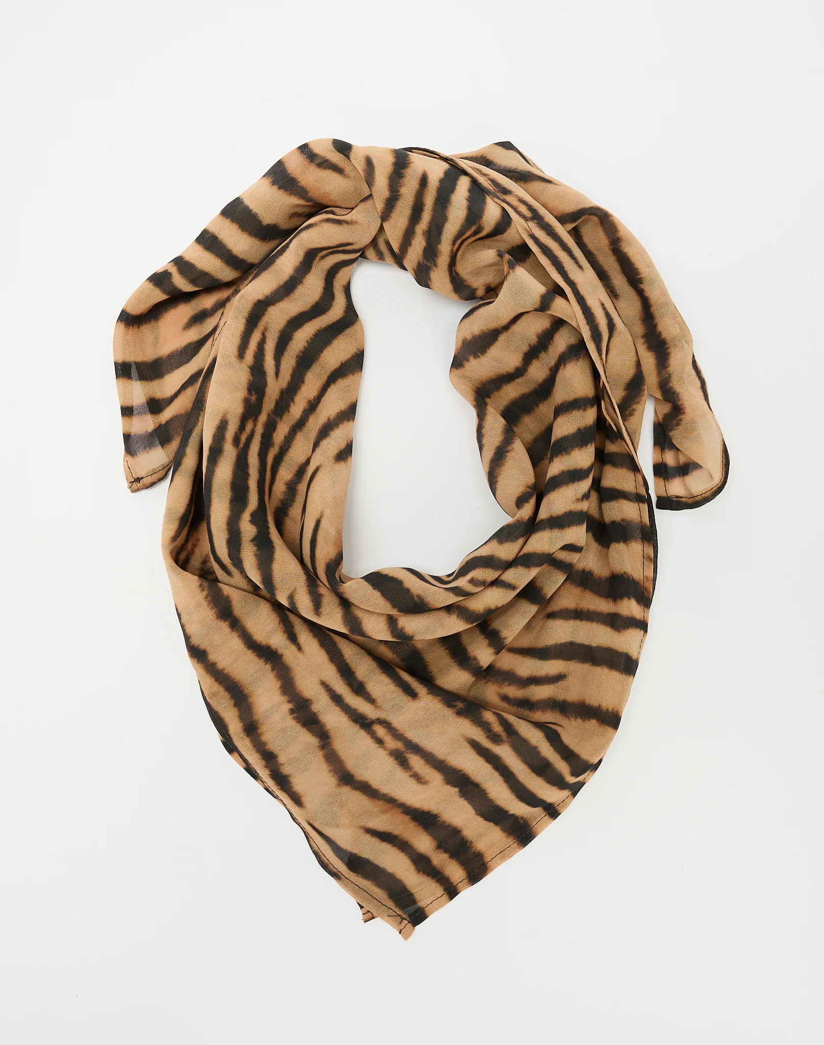 Chiffon Head Scarf Wild Tiger