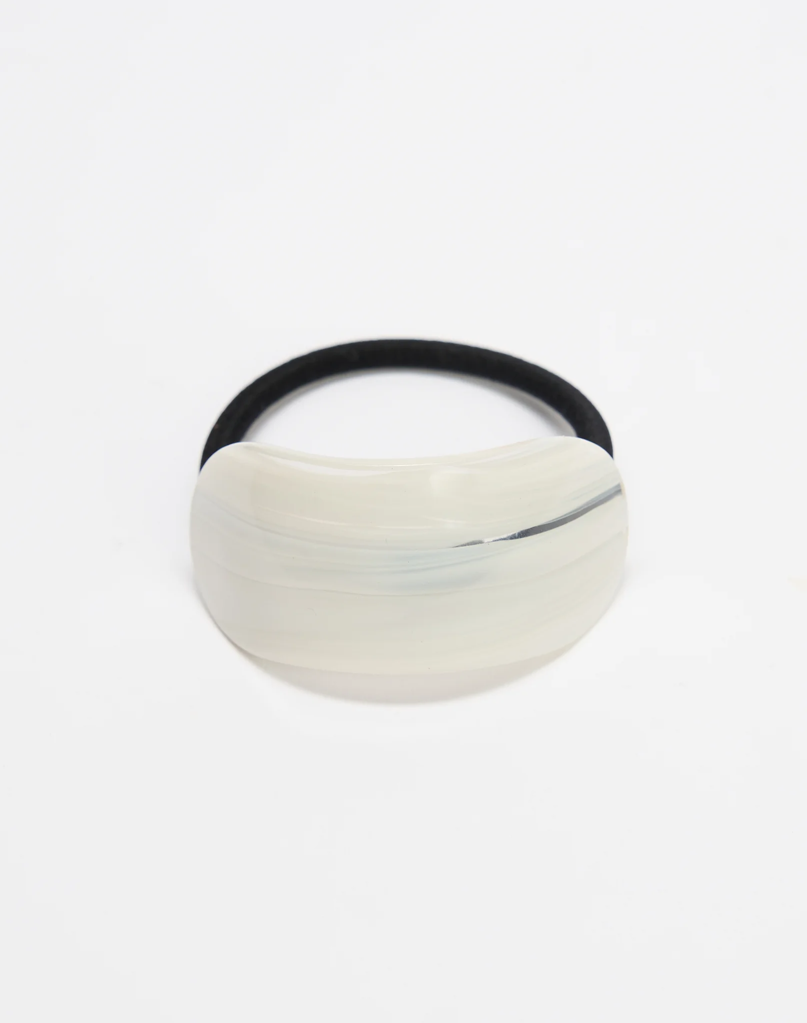 Curved Tort Hair Tie Grey Blue Stp