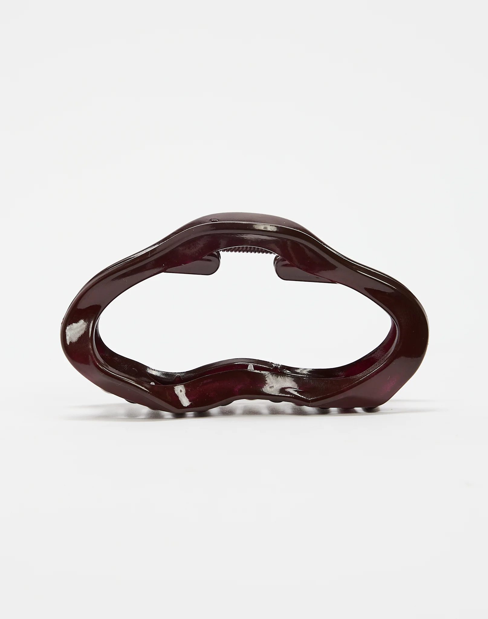 Cut Out Curve Claw Clip Brown