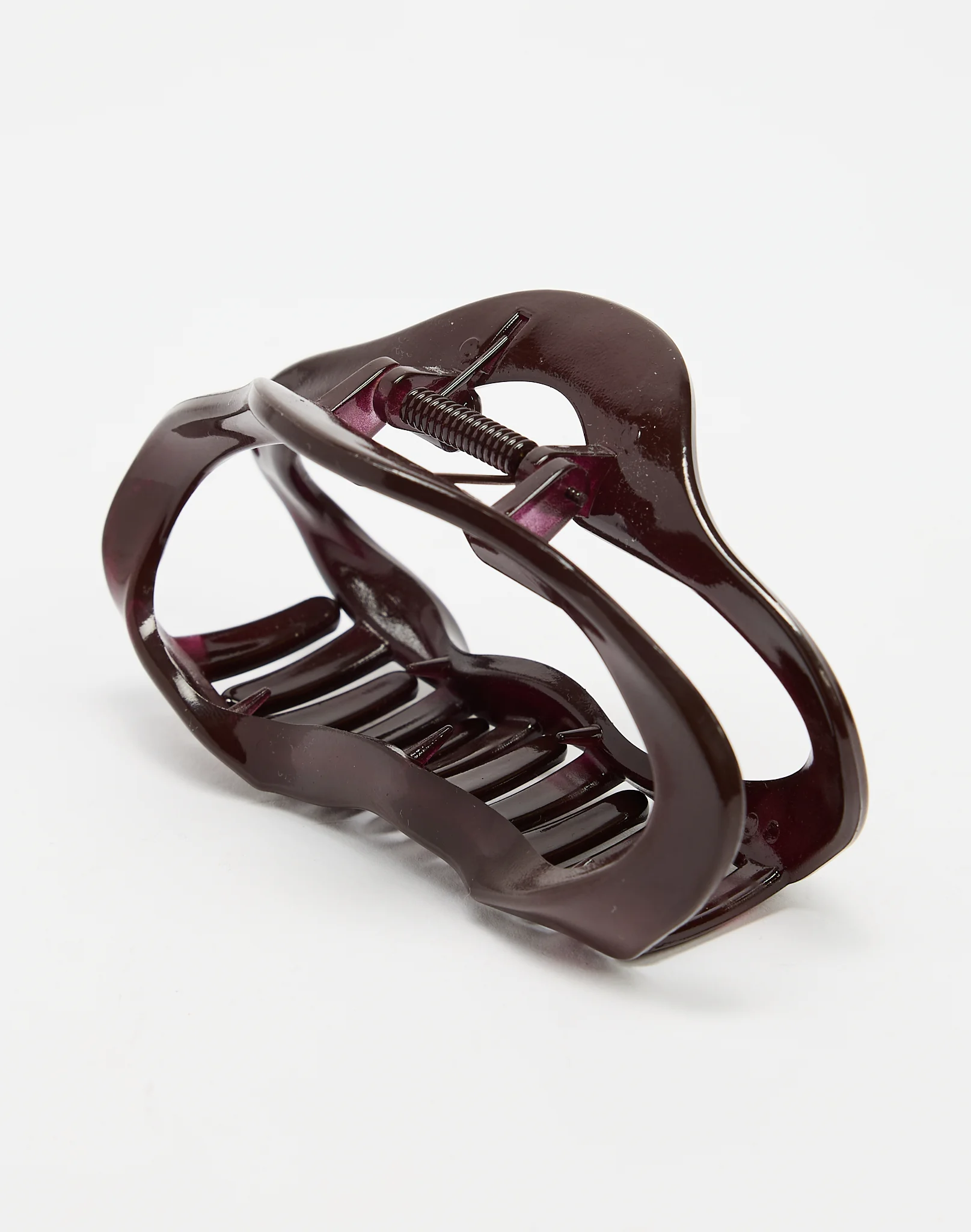 Cut Out Curve Claw Clip Brown
