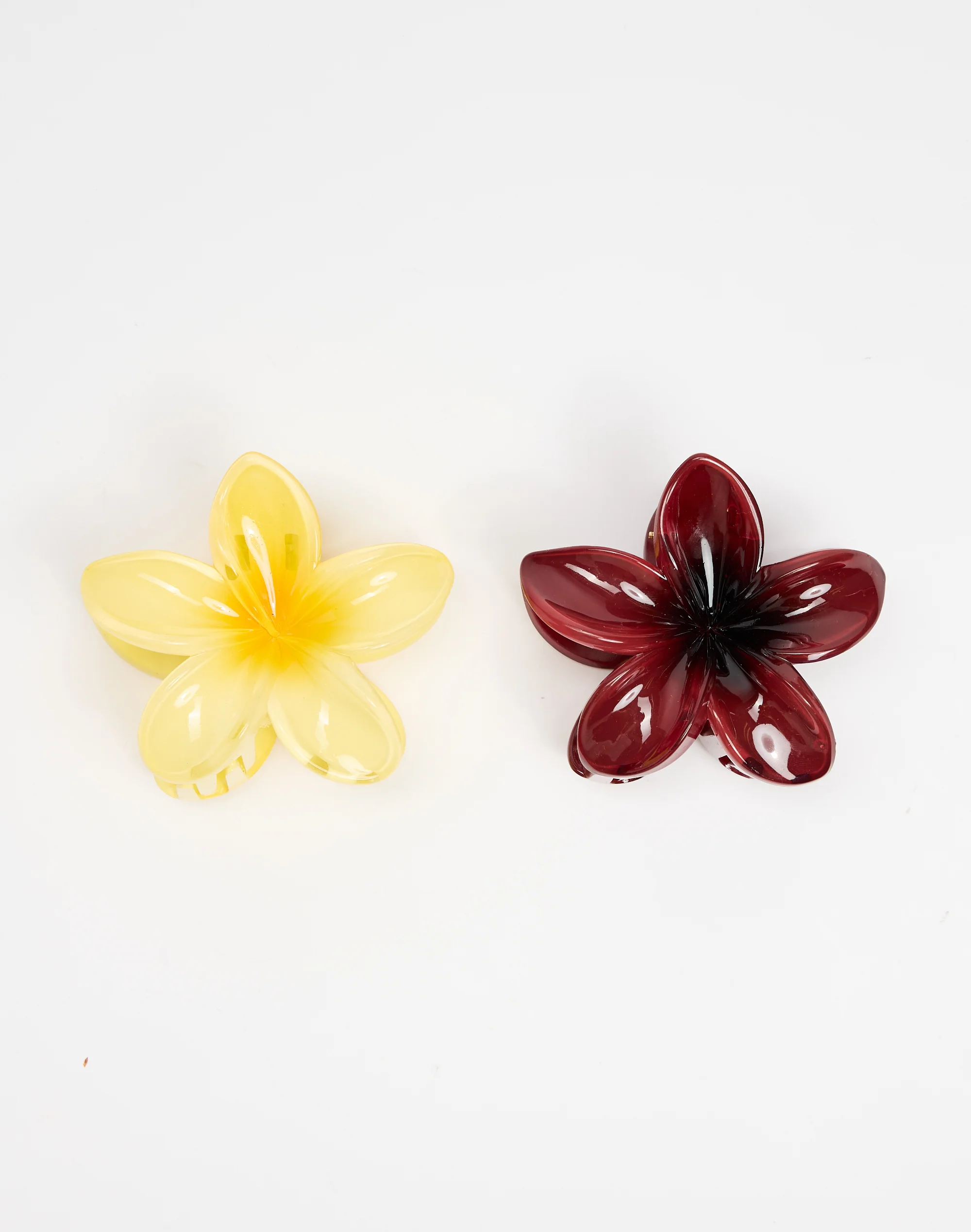 Frangipani Hair Clip Two Pack Cherry X Yellow