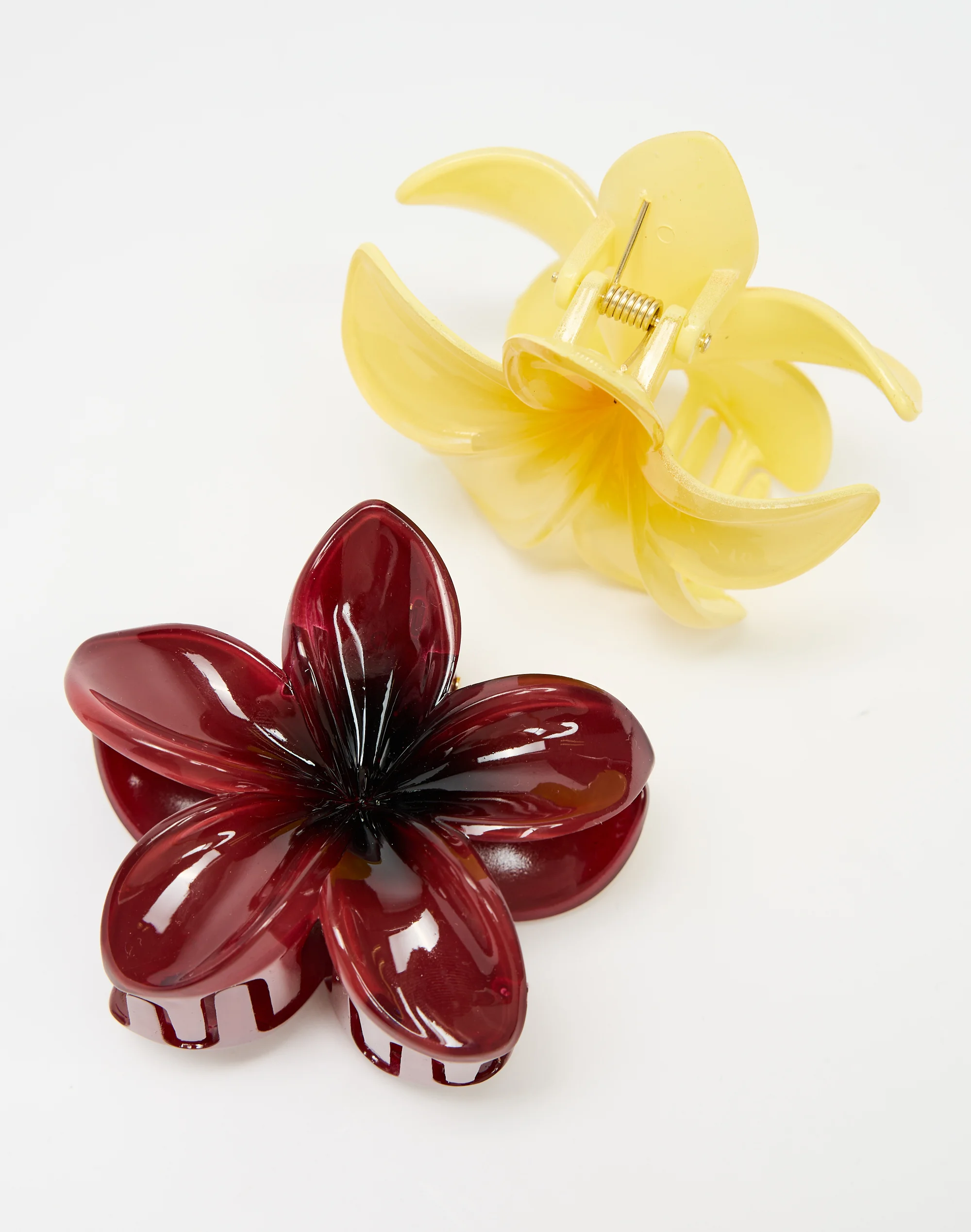 Frangipani Hair Clip Two Pack Cherry X Yellow