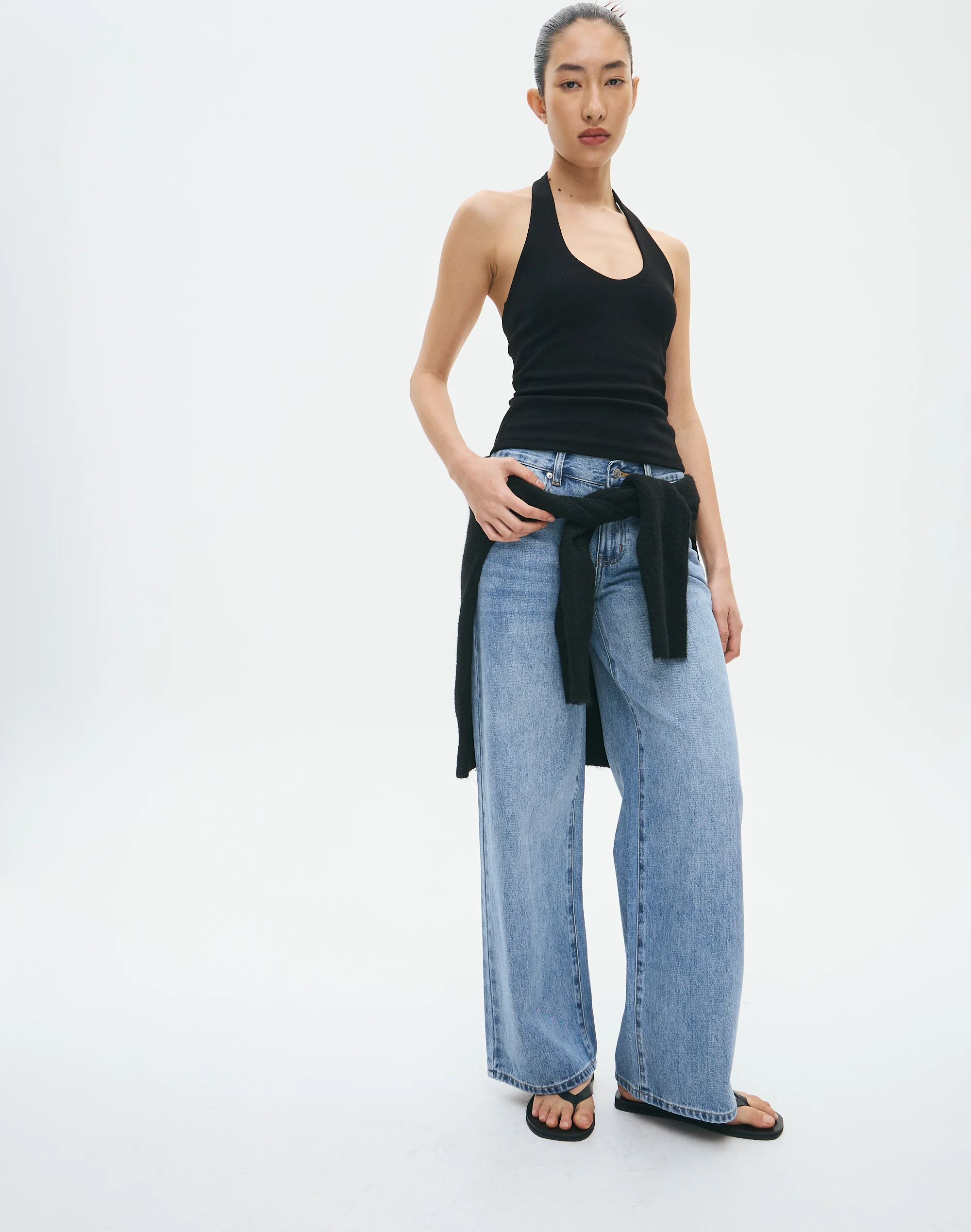 Low Rise Wide Leg Jean Blue Malibu Nib