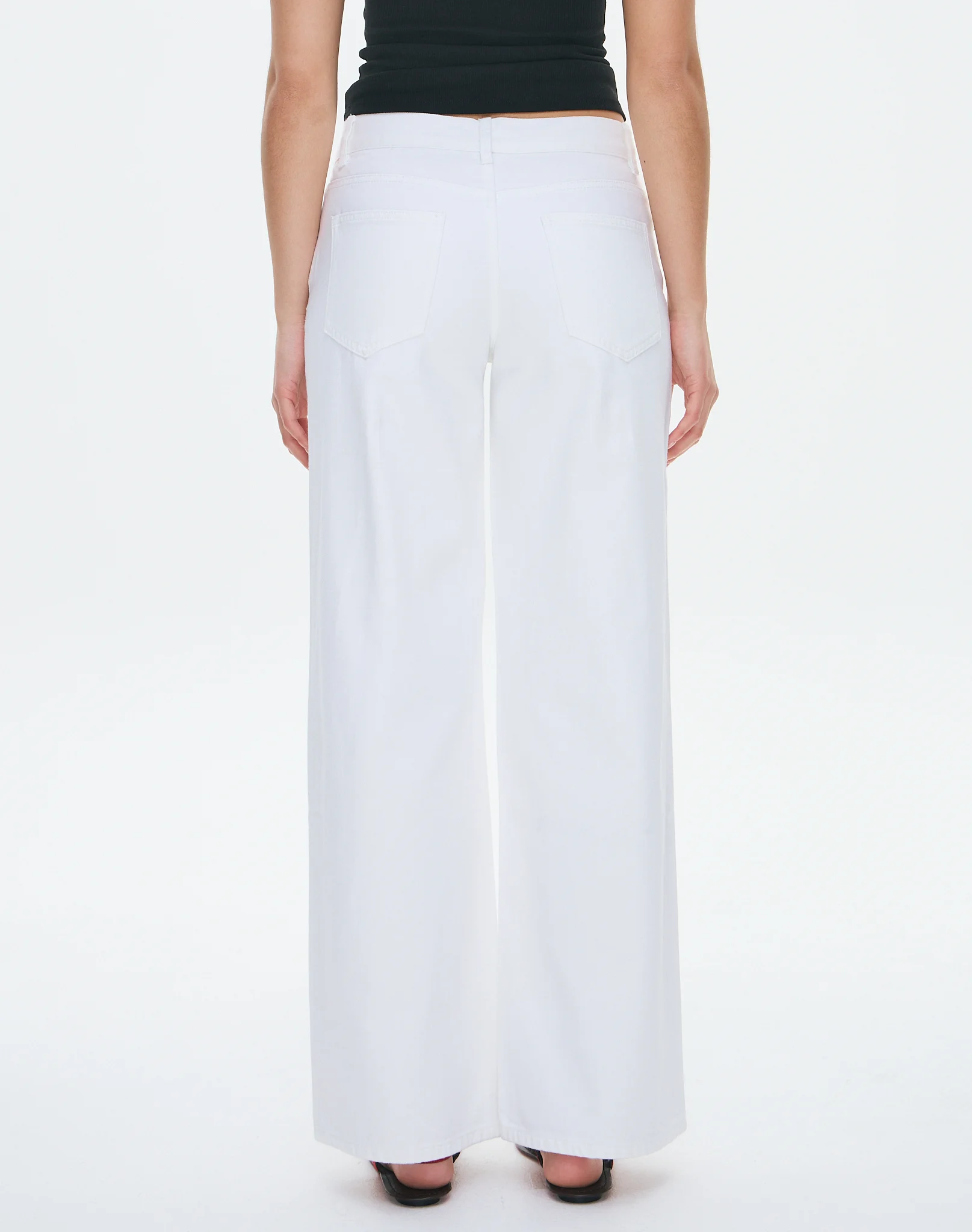 Low Rise Wide Leg Jean Waikiki White
