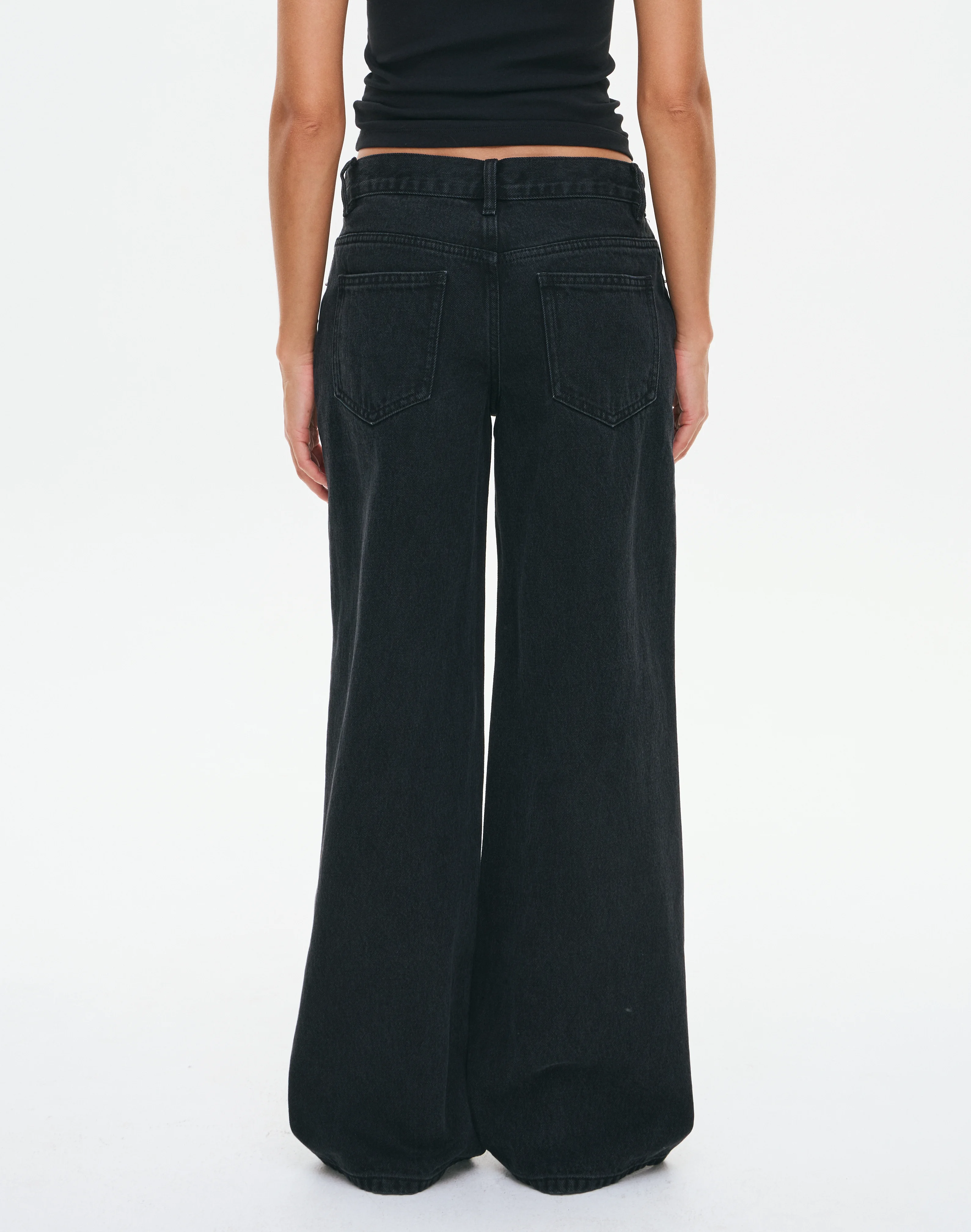 Low Rise Wide Leg Jean Vintage Black