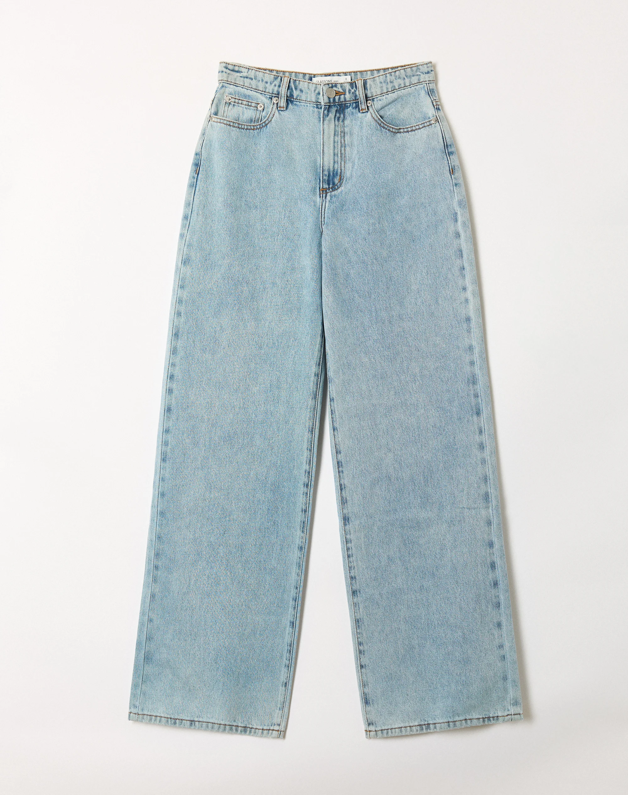 High Rise Straight Leg Jean Light Blue Breeze