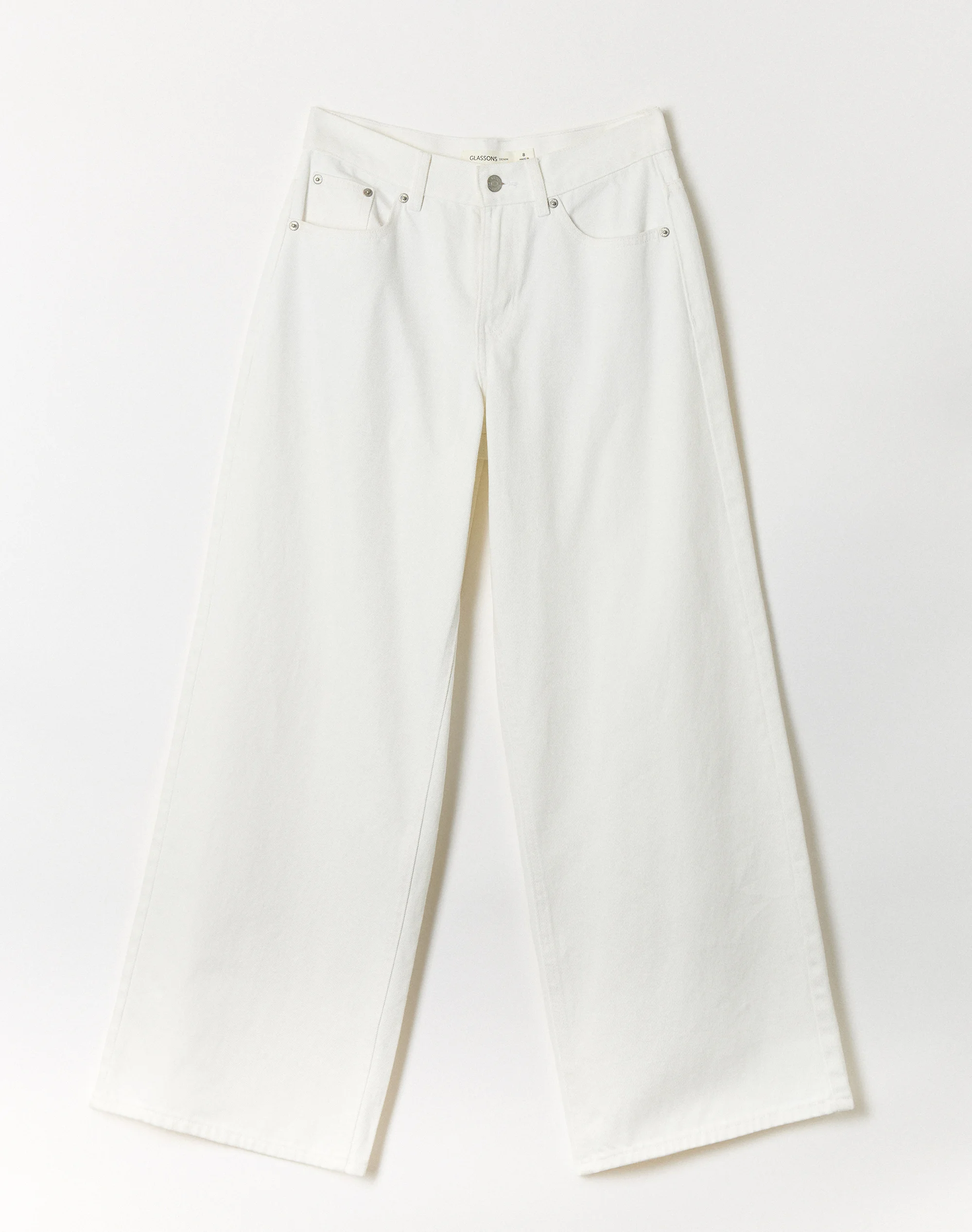 High Rise Straight Leg Jean Milk
