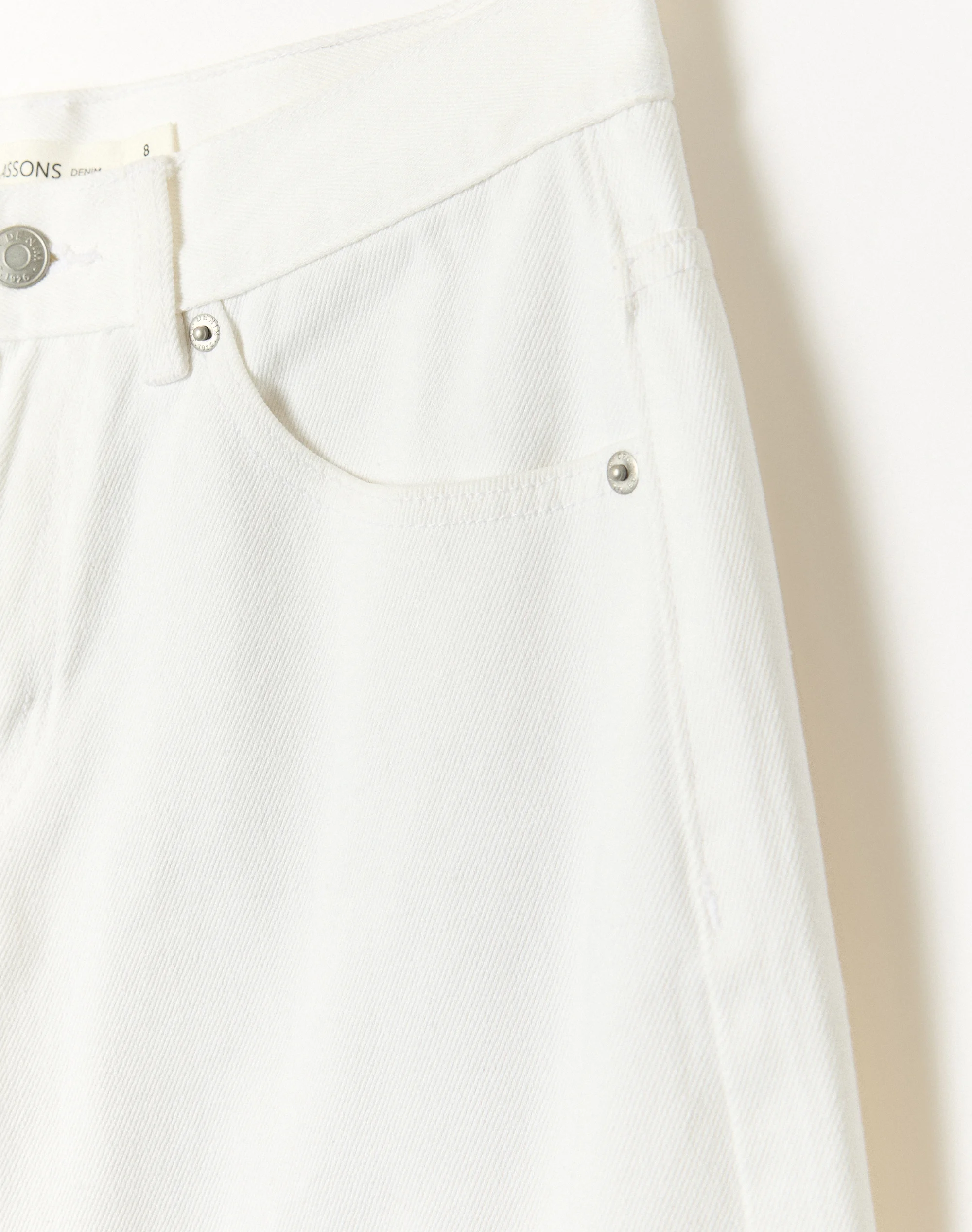 High Rise Straight Leg Jean Milk